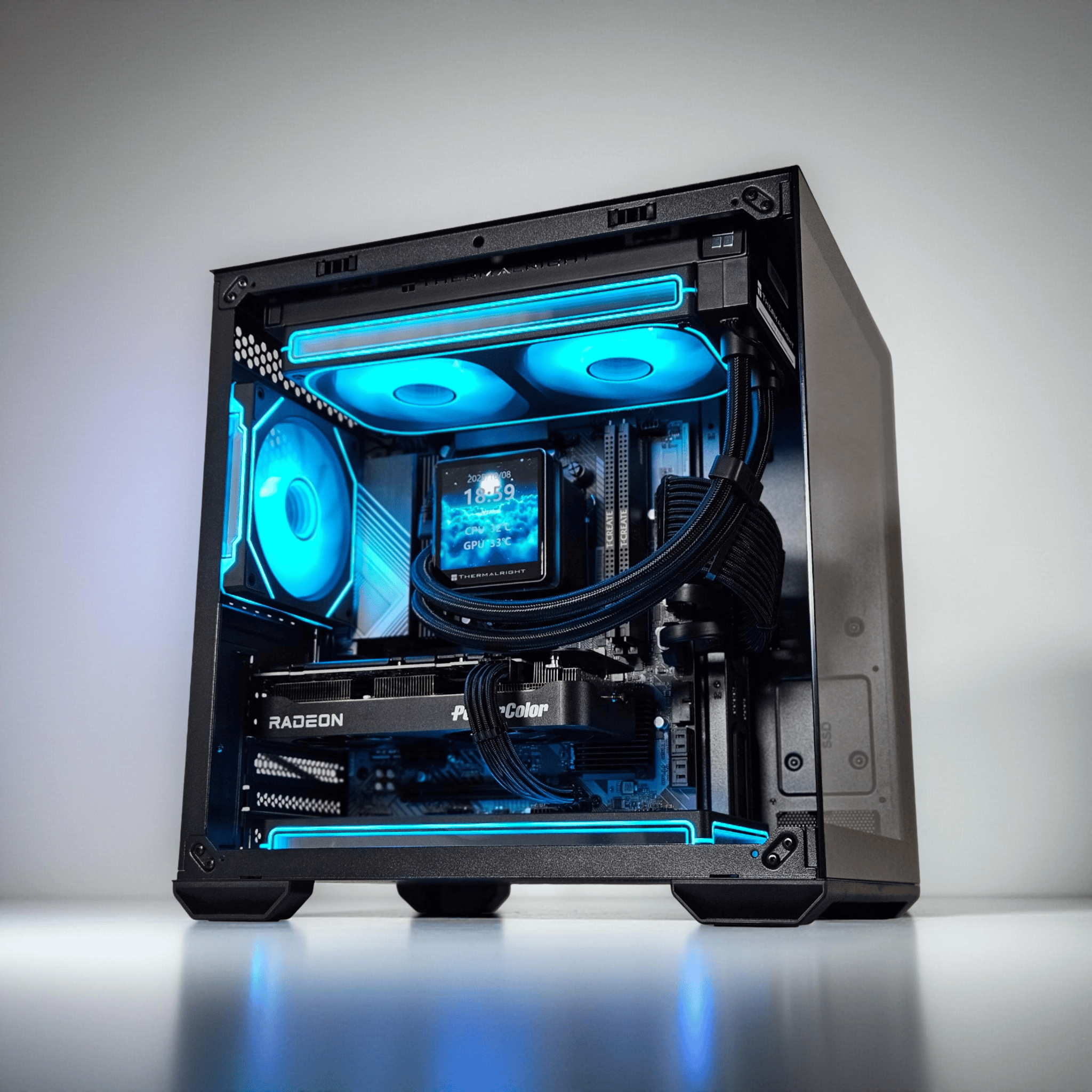🎁{Holiday Sale}🎄Liquid Cooled Gaming PC☄️AMD RX 9060 XT 16GB🌌AMD Ryzen 5 7500F🌌16GB DDR5🌌1TB NVME