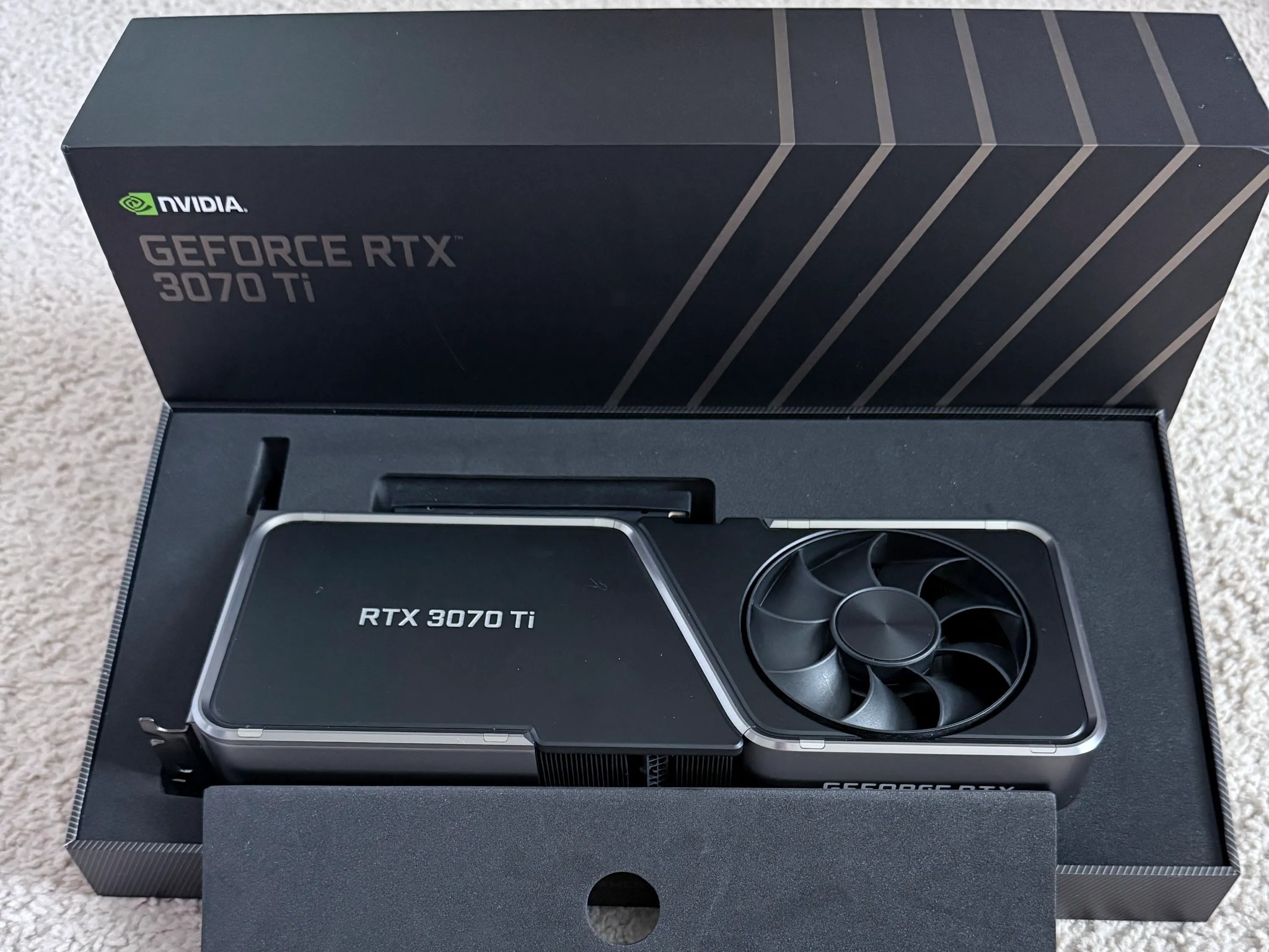 NVIDIA - GForce RTX 3070 Ti 8GB GDDR6X Dark Platinum and Black *USED* with original box.