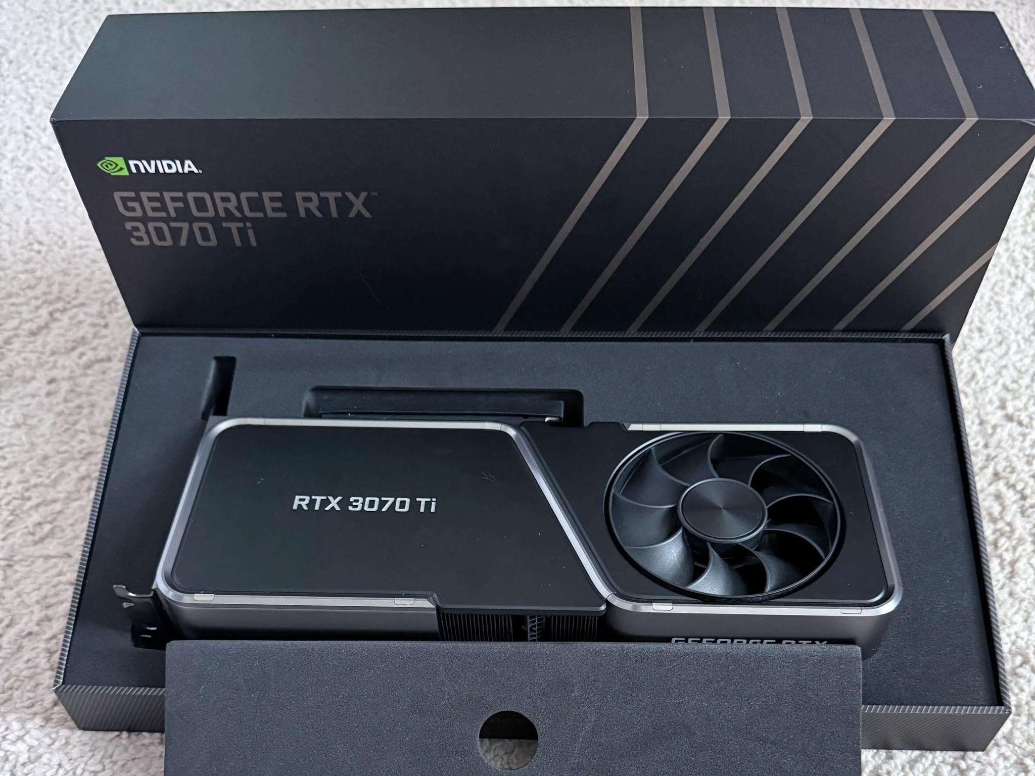 NVIDIA - GForce RTX 3070 Ti 8GB GDDR6X Dark Platinum and Black *USED* with original box.