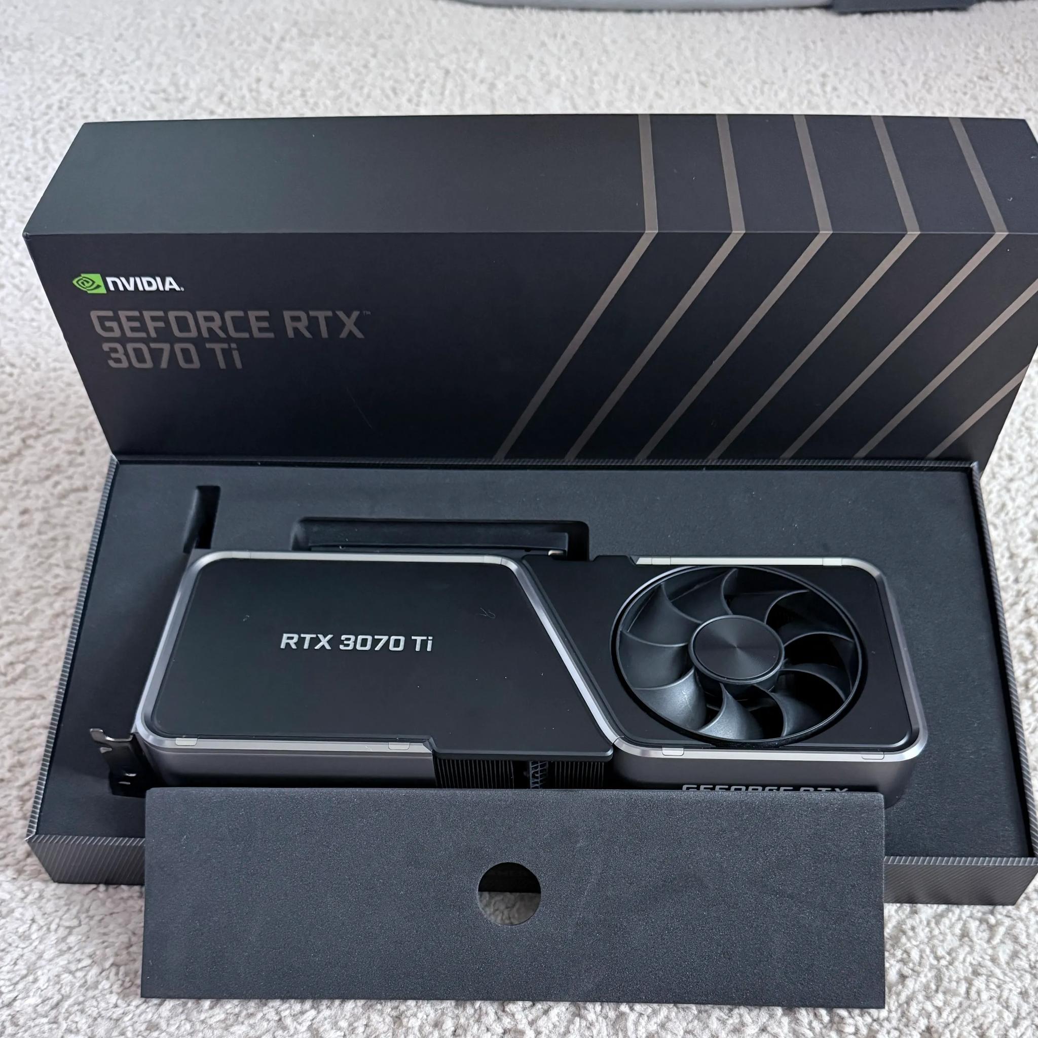 NVIDIA - GForce RTX 3070 Ti 8GB GDDR6X Dark Platinum and Black *USED* with original box.