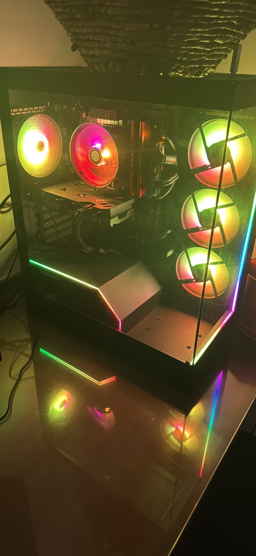 Custom Gaming PC Build Budget-mid Range 1440p MONSTER COMES WITH MOUSE AND KEYBOARD  (black, no ssd)