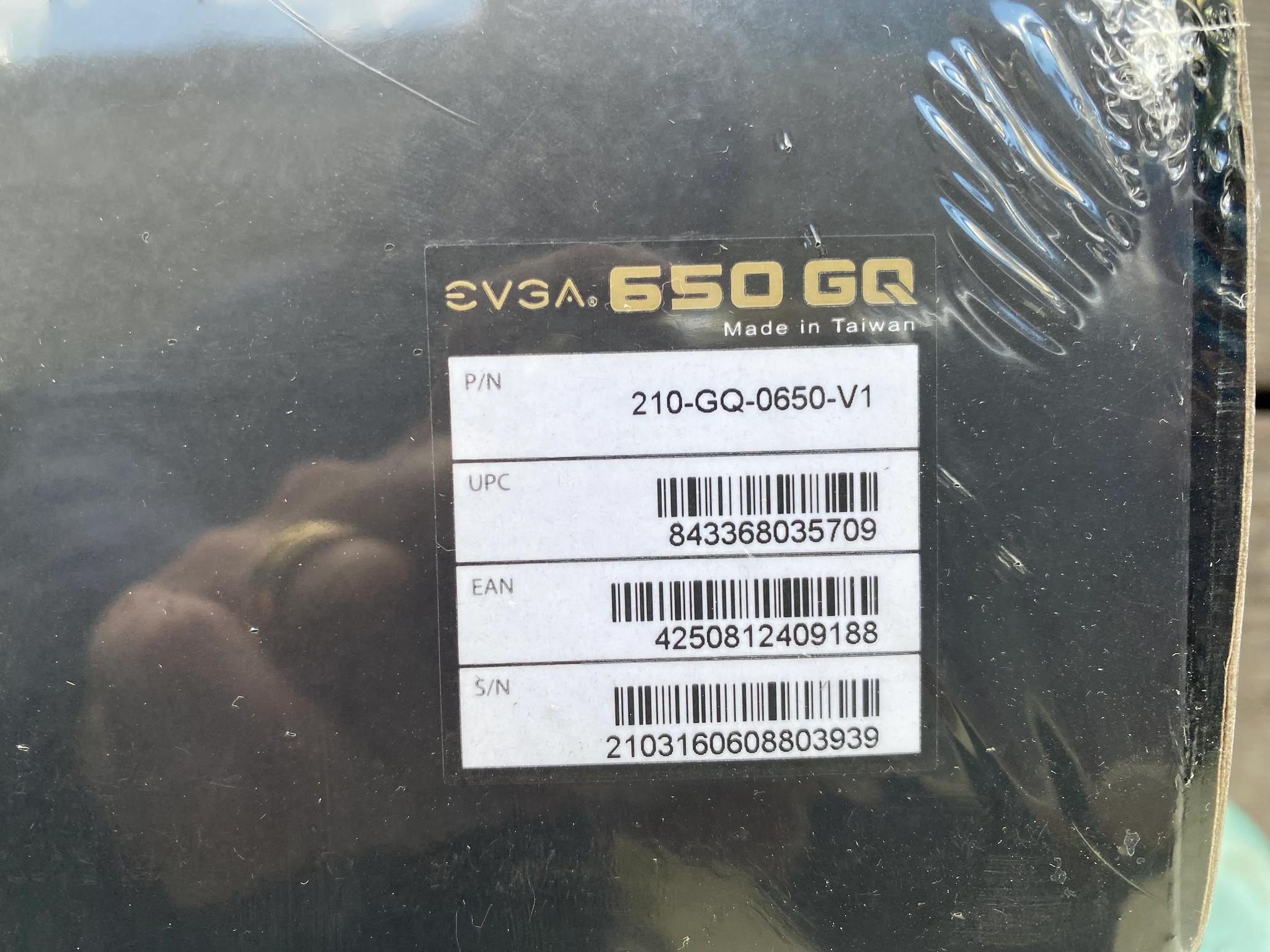 EVGA 650 GQ Gold Rated Power Supply