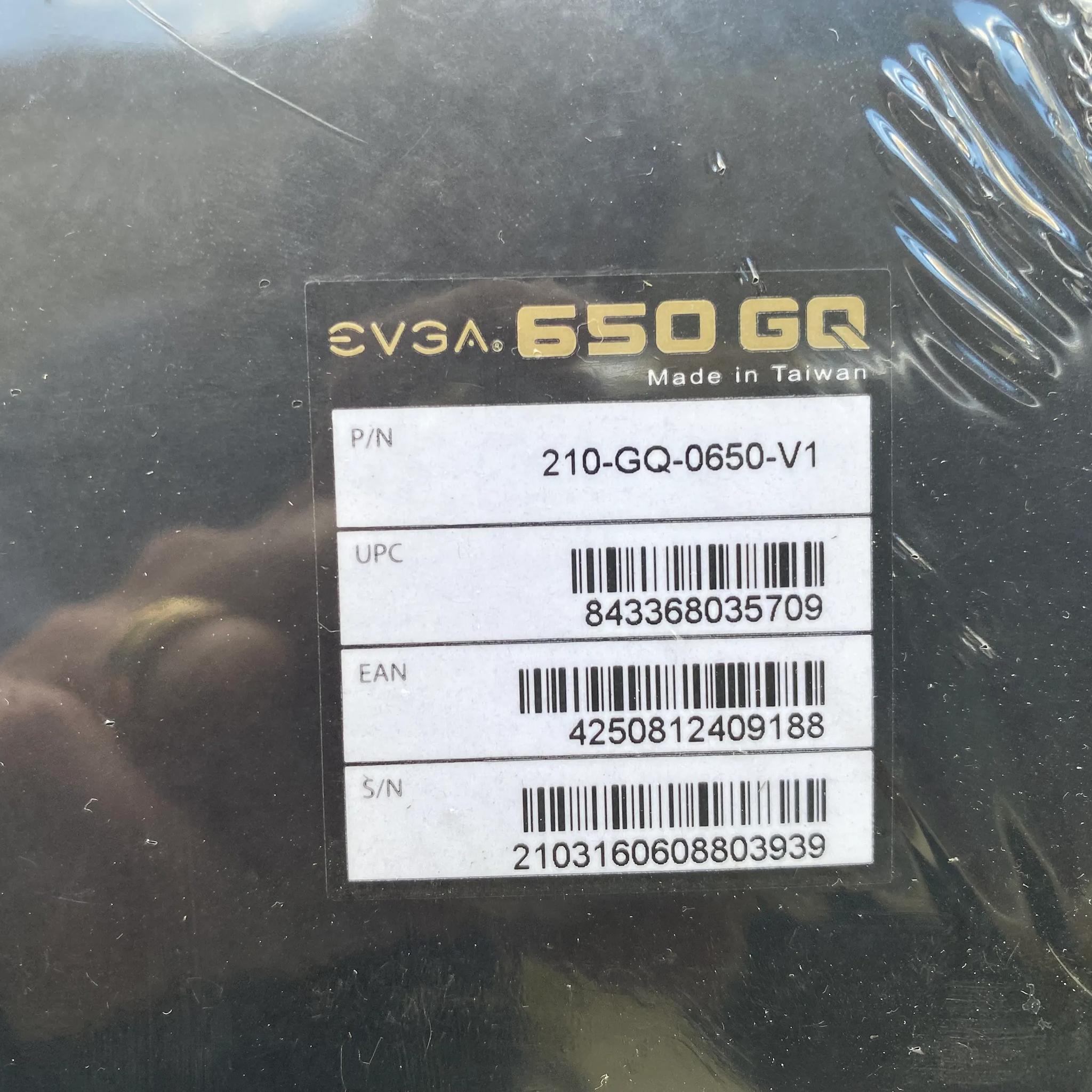 EVGA 650 GQ Gold Rated Power Supply