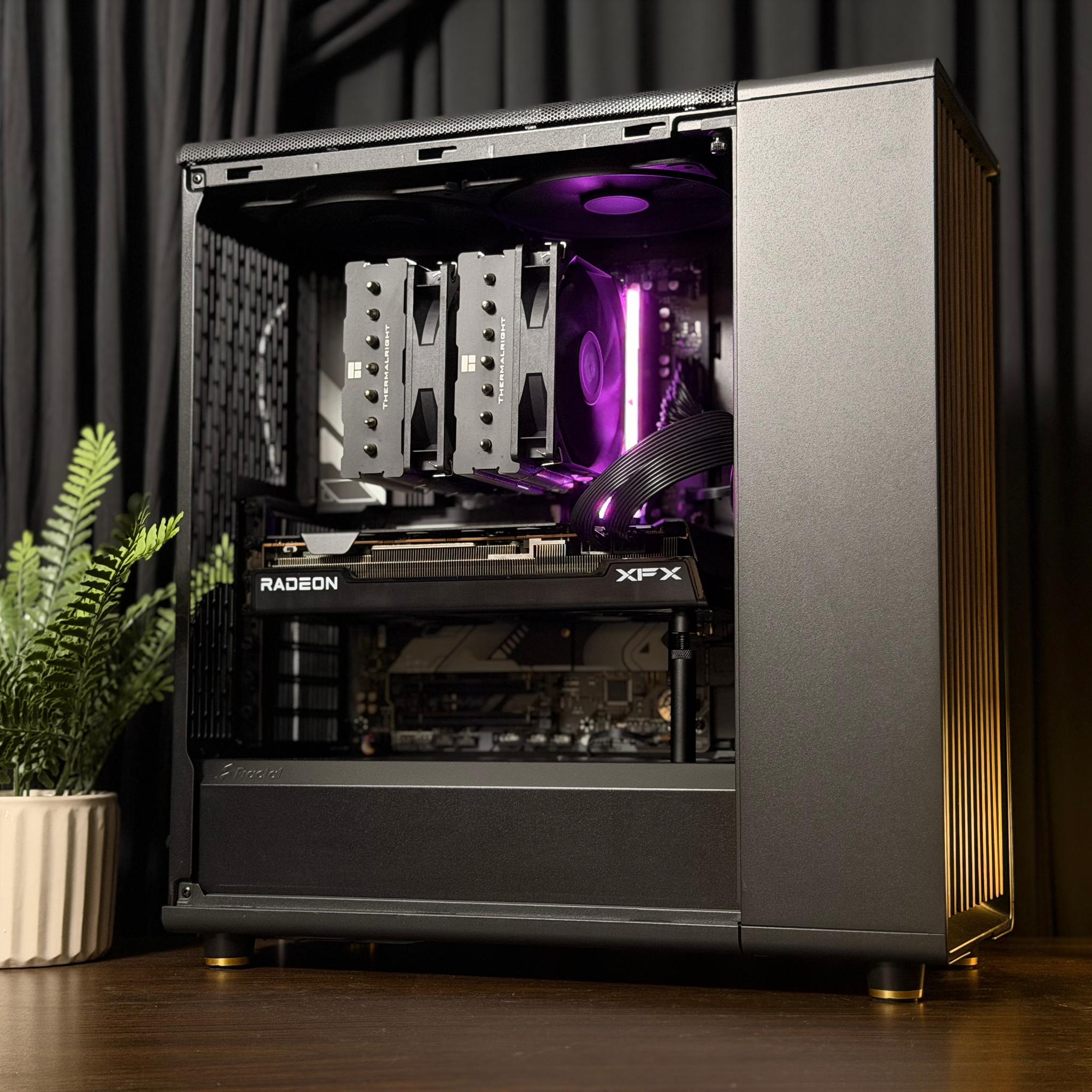 High-End Stealth PC | Ryzen 7 9700X / 64GB 6000MHz Memory / RX 7800XT / 2TB NVME SSD / 1TB HDD
