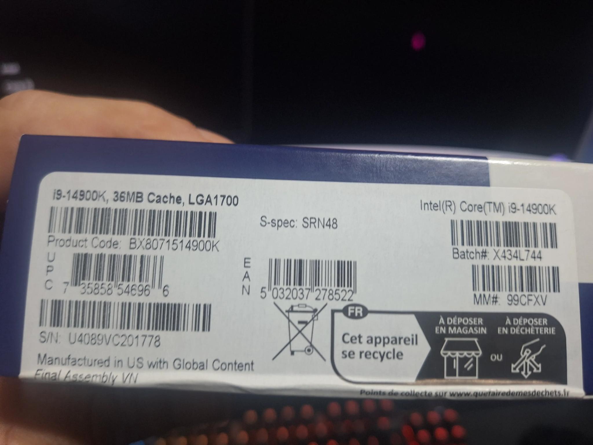 🧠 Intel Core i9-14900K – Sealed Retail Box – Brand New – Ships Today