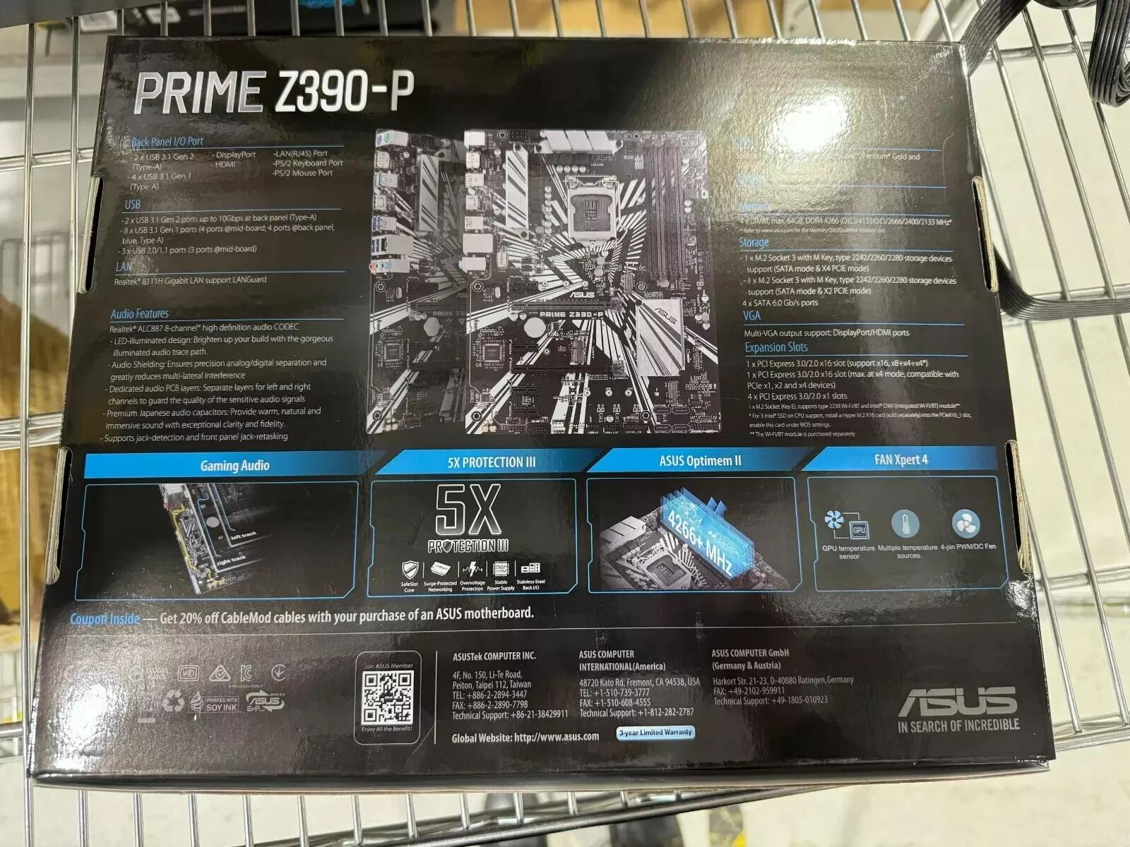 ASUS ‎Prime Z390-P LGA 1151 Intel Motherboard