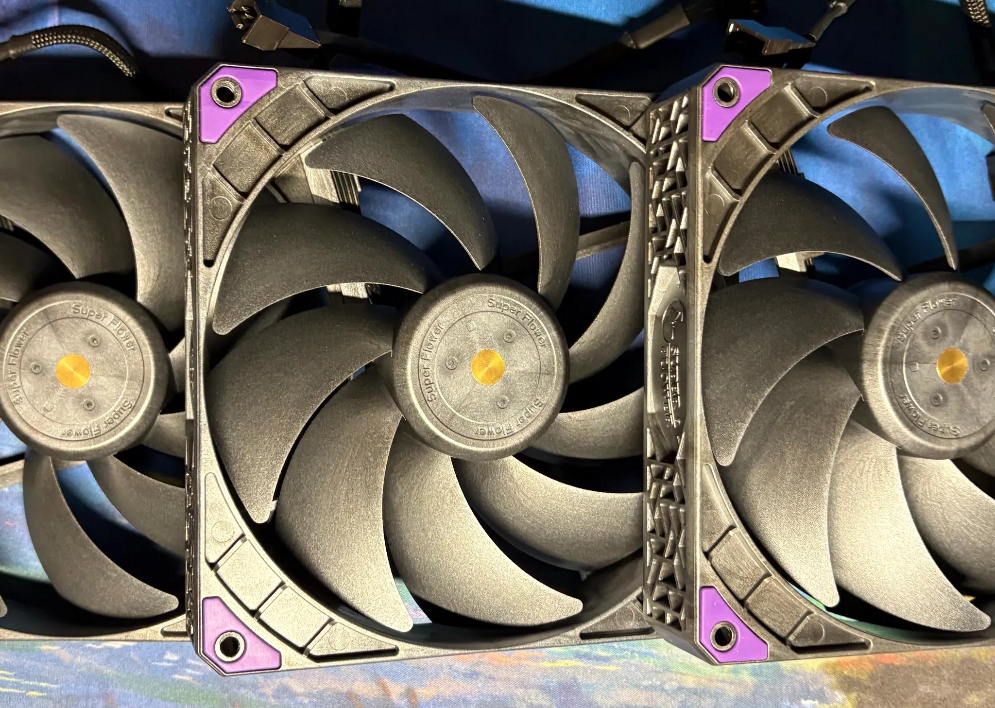 Super Flower MEGACOOL 140mm fan, Triple-Pack, 12-pole motor, PWM, Computer Case Fan, 30mm Depth