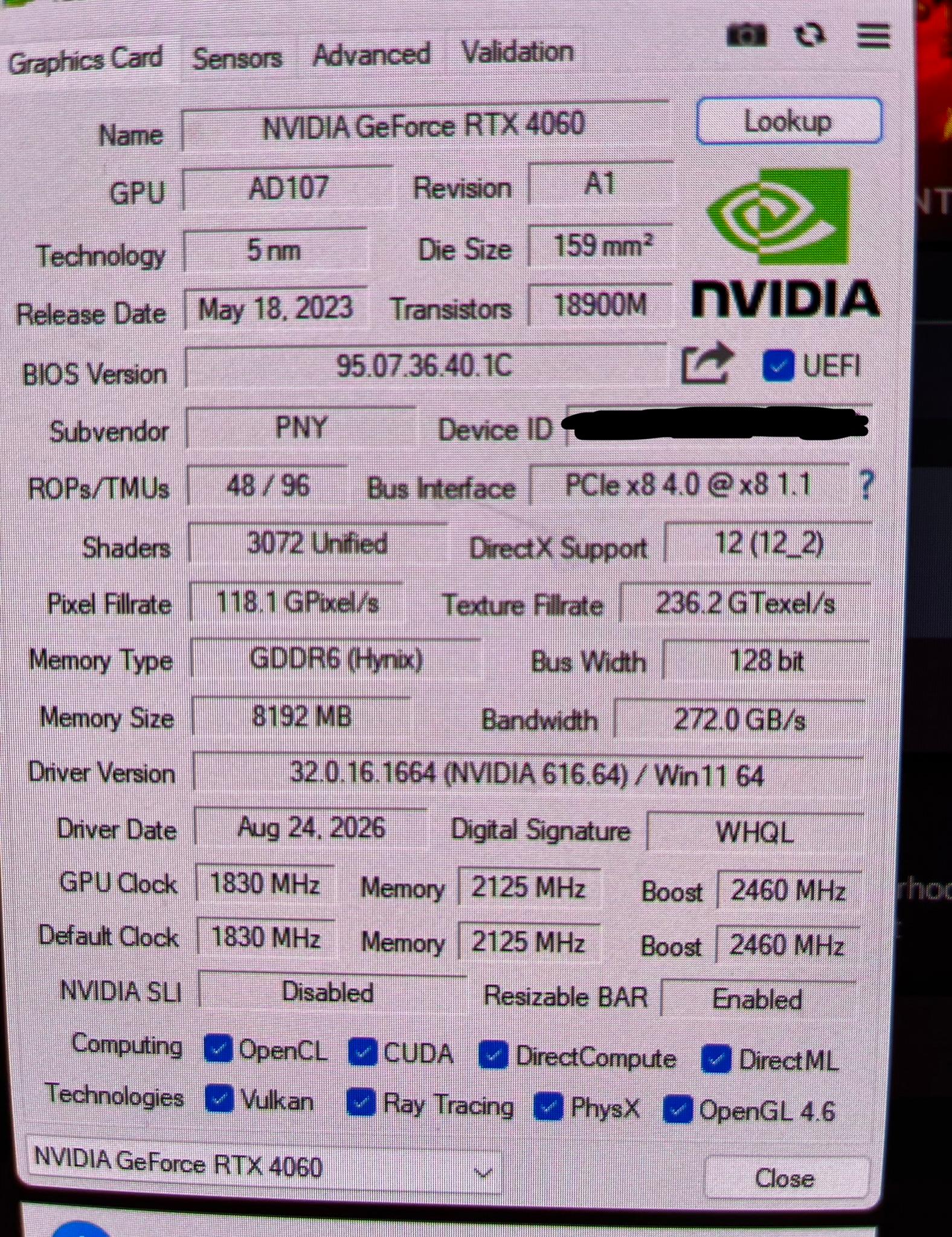 PNY VERTO GeForce RTX 4060