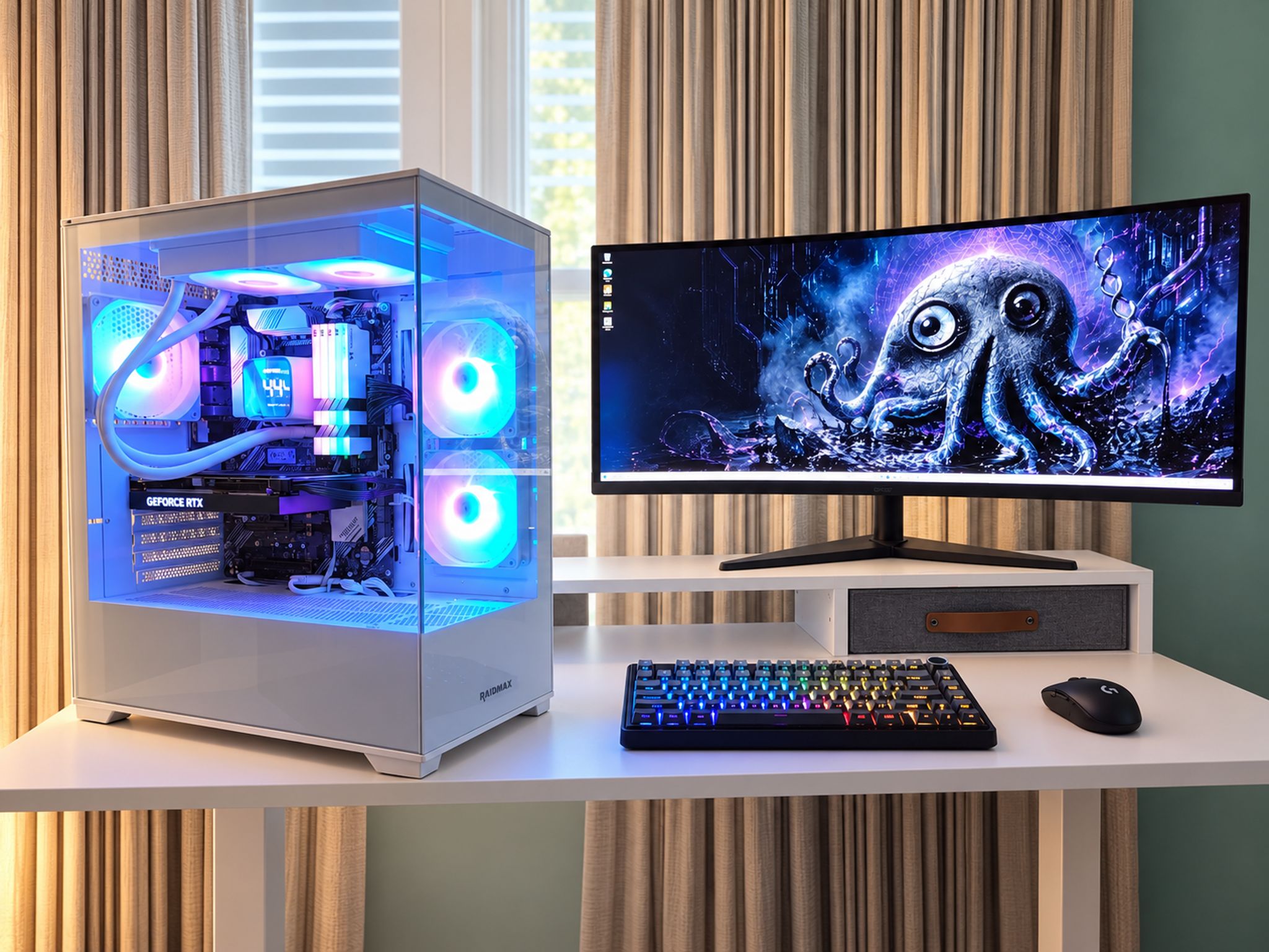 RTX 4060 Ti 8GB Gaming PC | Ryzen 5 5600X3D | 32GB DDR4-3600 | 1TB SSD | Frost Nova
