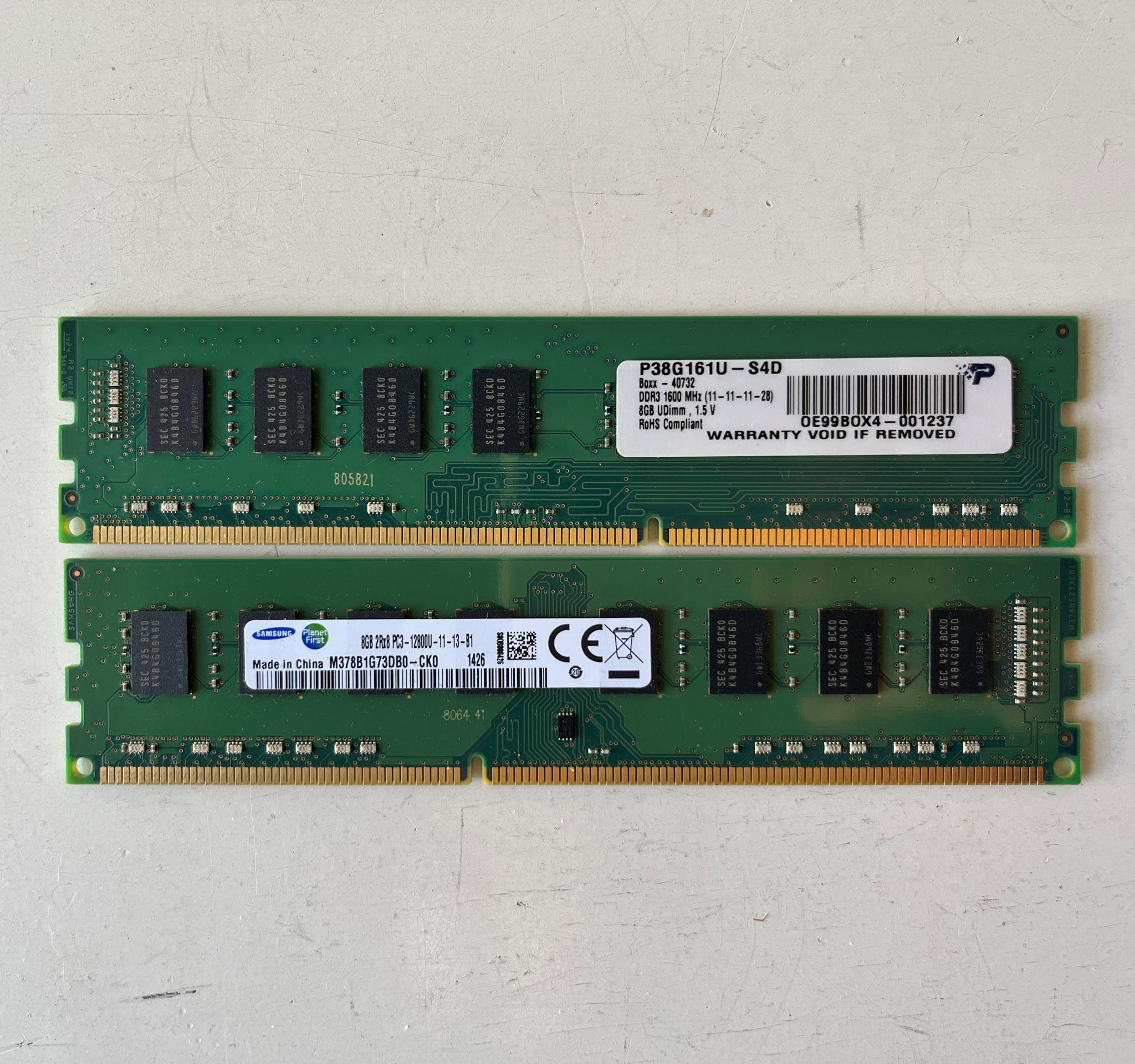 Kit of 2 Samsung 8GB 2Rx8 M378B1G73DBO-CKO Desktop Memory Ram