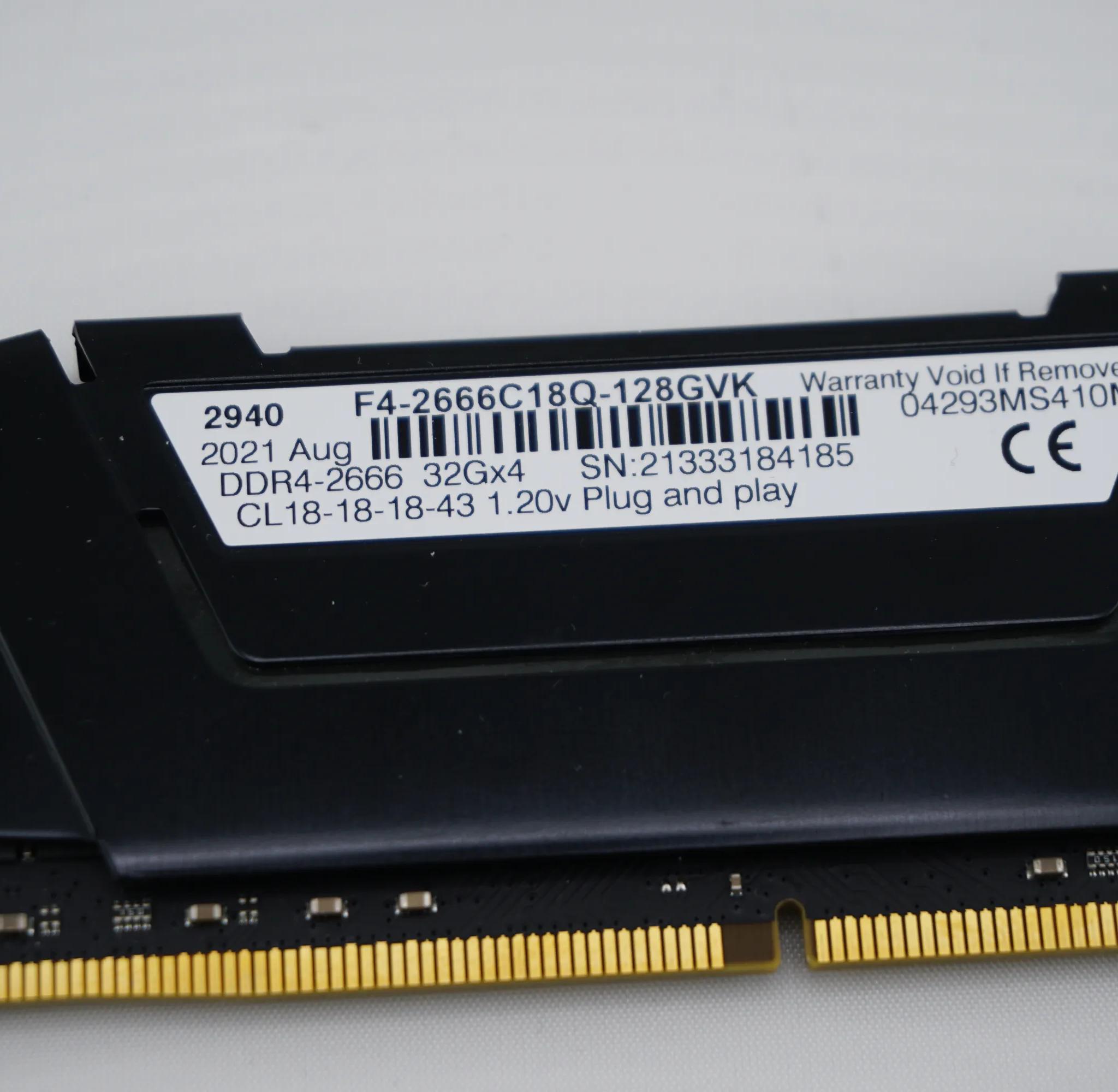 G.Skill DDR4 4x32GB 2666C18 F4-2666C18Q-128GVK