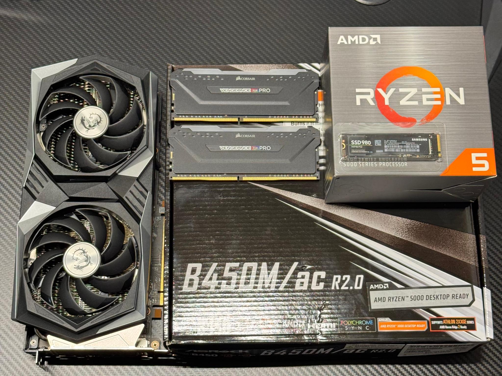 Pc bundle - Rx 6600 XT, Ryzen 5 5500, 16GB 3600MHz RAM, 500GB Samsung 980 SSD, 650w 80+ Gold Psu
