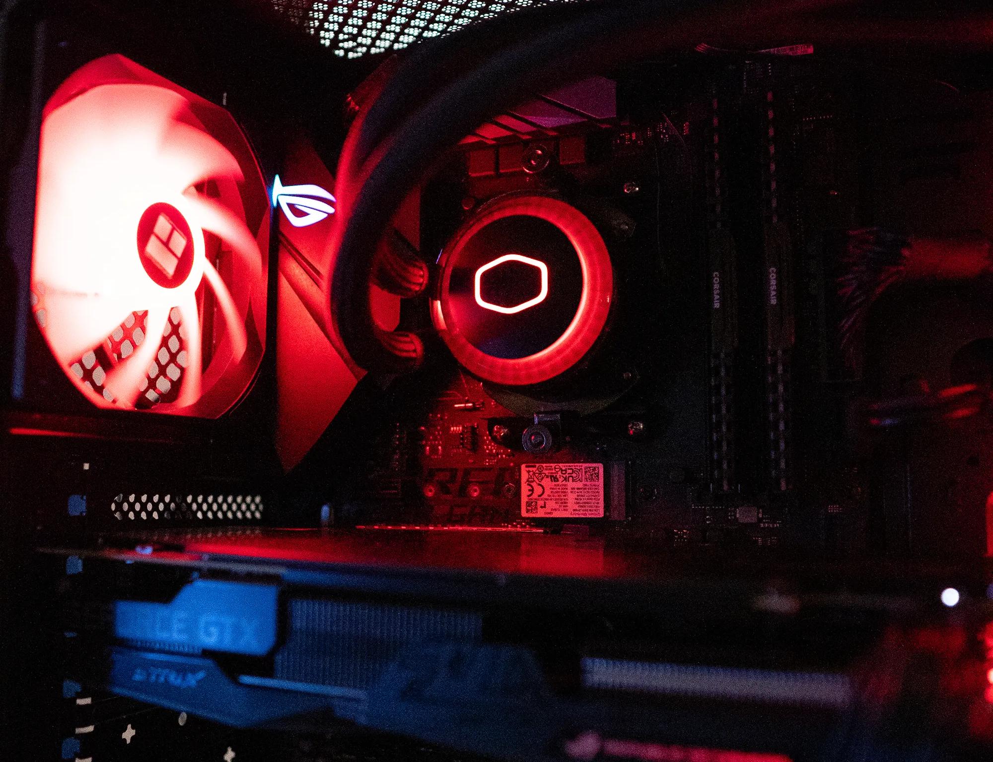 🩸⚫ | GTX 1660 Ti | RYZEN 7 2700X | 16GB DDR4 RAM | 256GB NVME SSD + 1TB HDD | Ruby Rocket 4.0