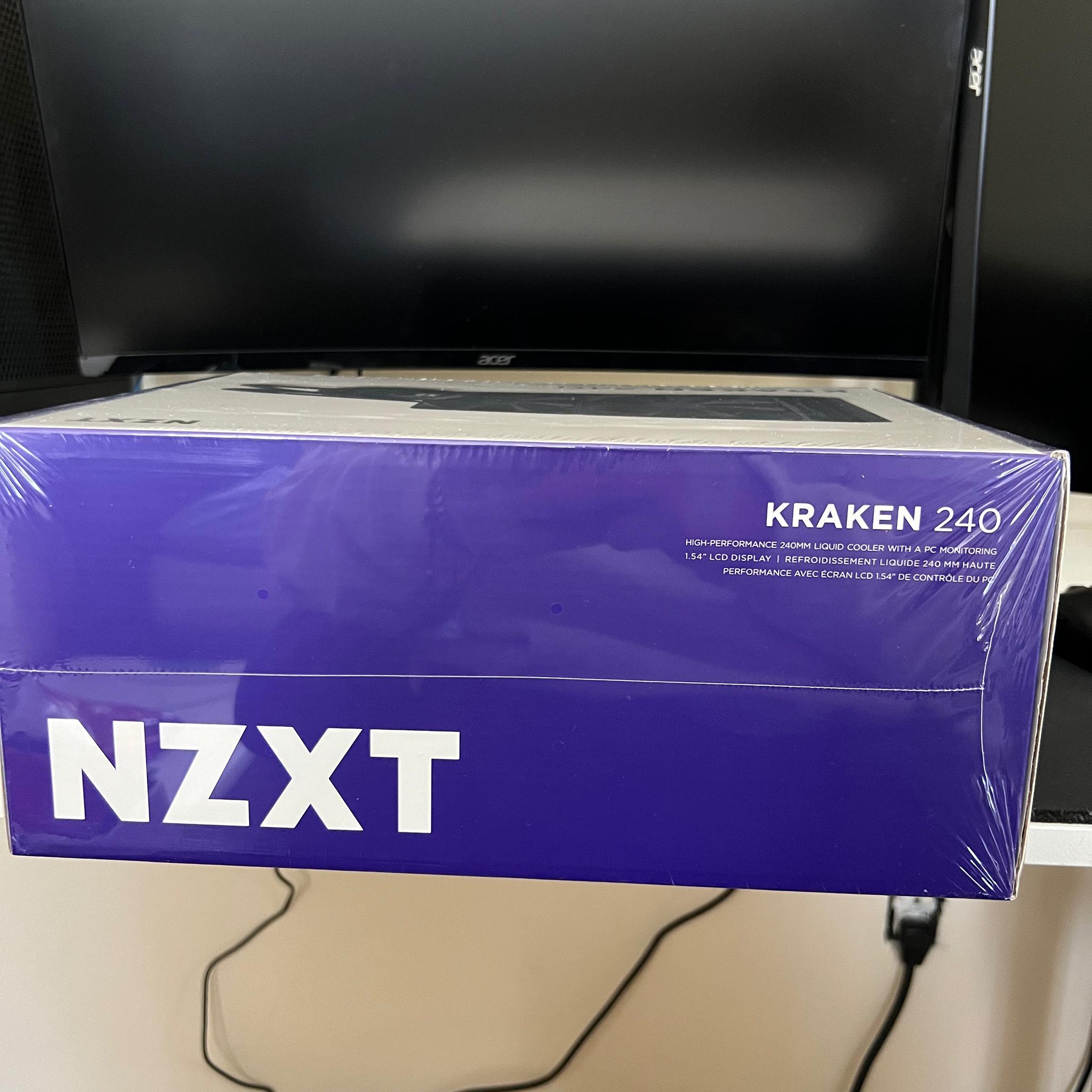 NZXT Kraken 240 2x120mm AiO Liquid CPU Cooler - Matte Black