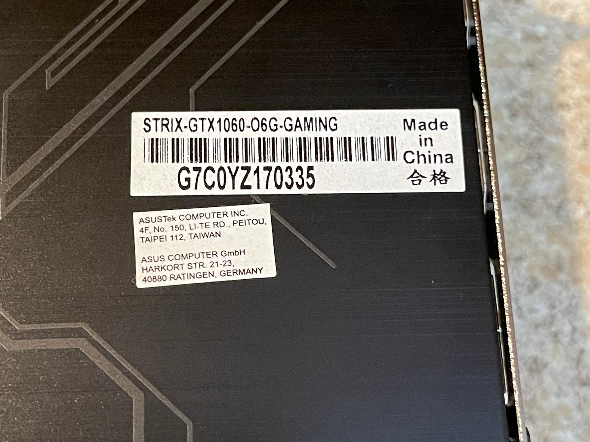 Asus ROG Strix 1060 6GB