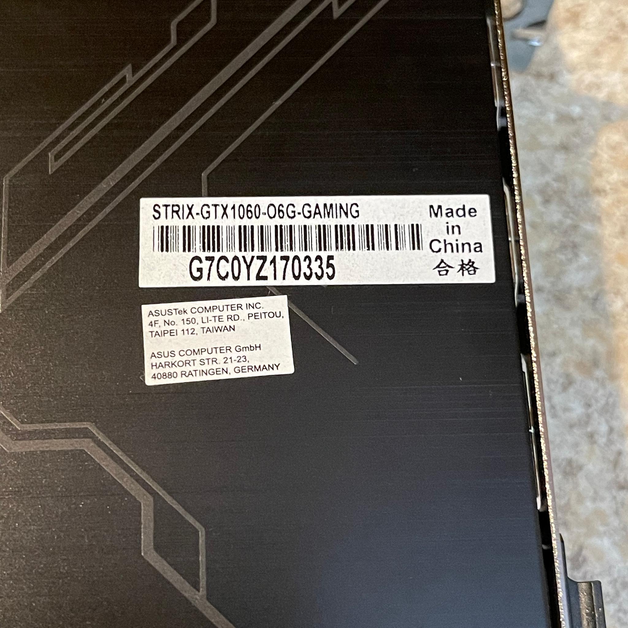 Asus ROG Strix 1060 6GB