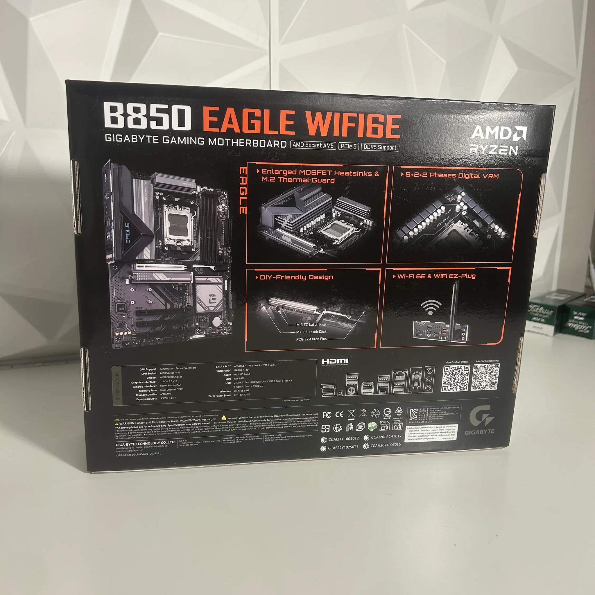 Gigabyte EAGLE OC B850 Gaming Motherboard - Wi-Fi 6E