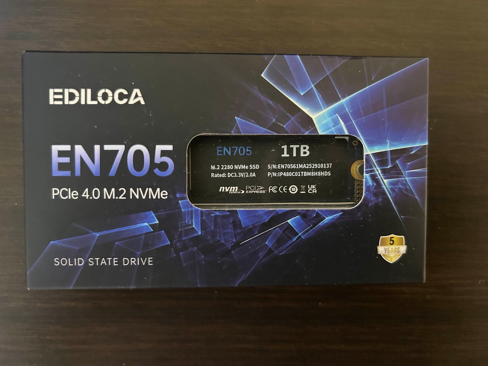 Ediloca EN705 1TB Gen 4x4 NVMe M.2 ssd