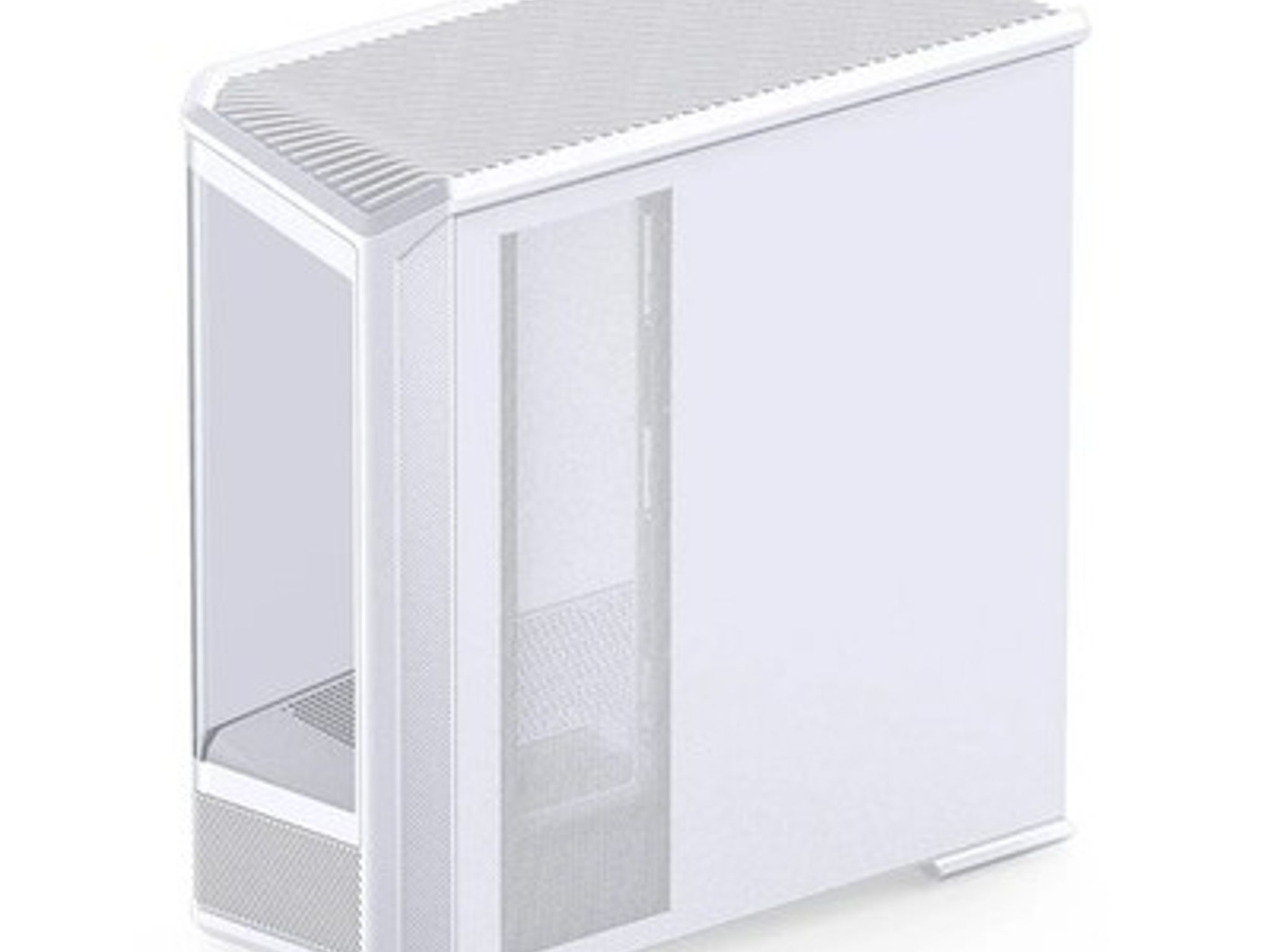 Clearance JONSBO D400 White ATX Mid Tower Case OEM Curved Glass - New