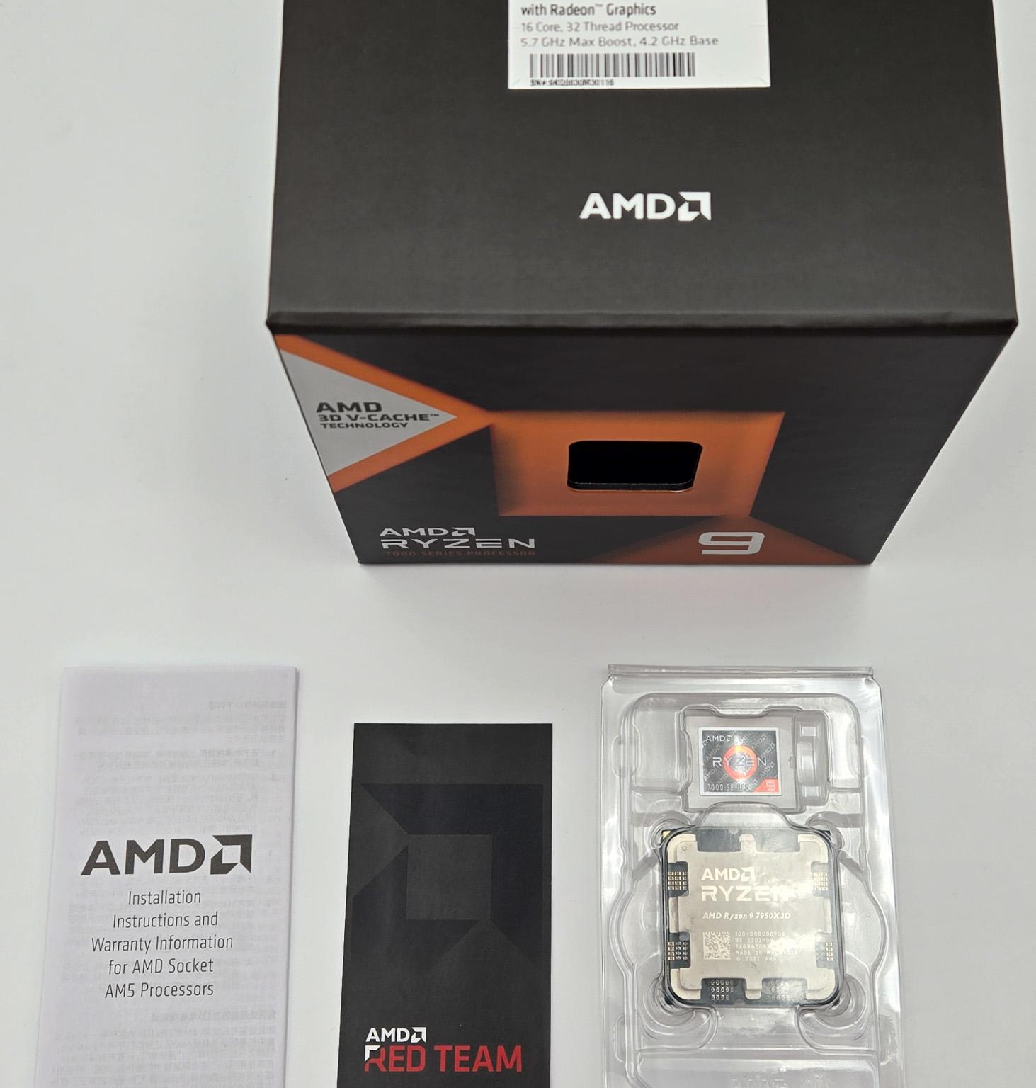 AMD Ryzen 9 7950X3D w/ Radeon Graphics, 16 Core, 32 Thread, 5.7GHz Max, 4.2Ghz Base