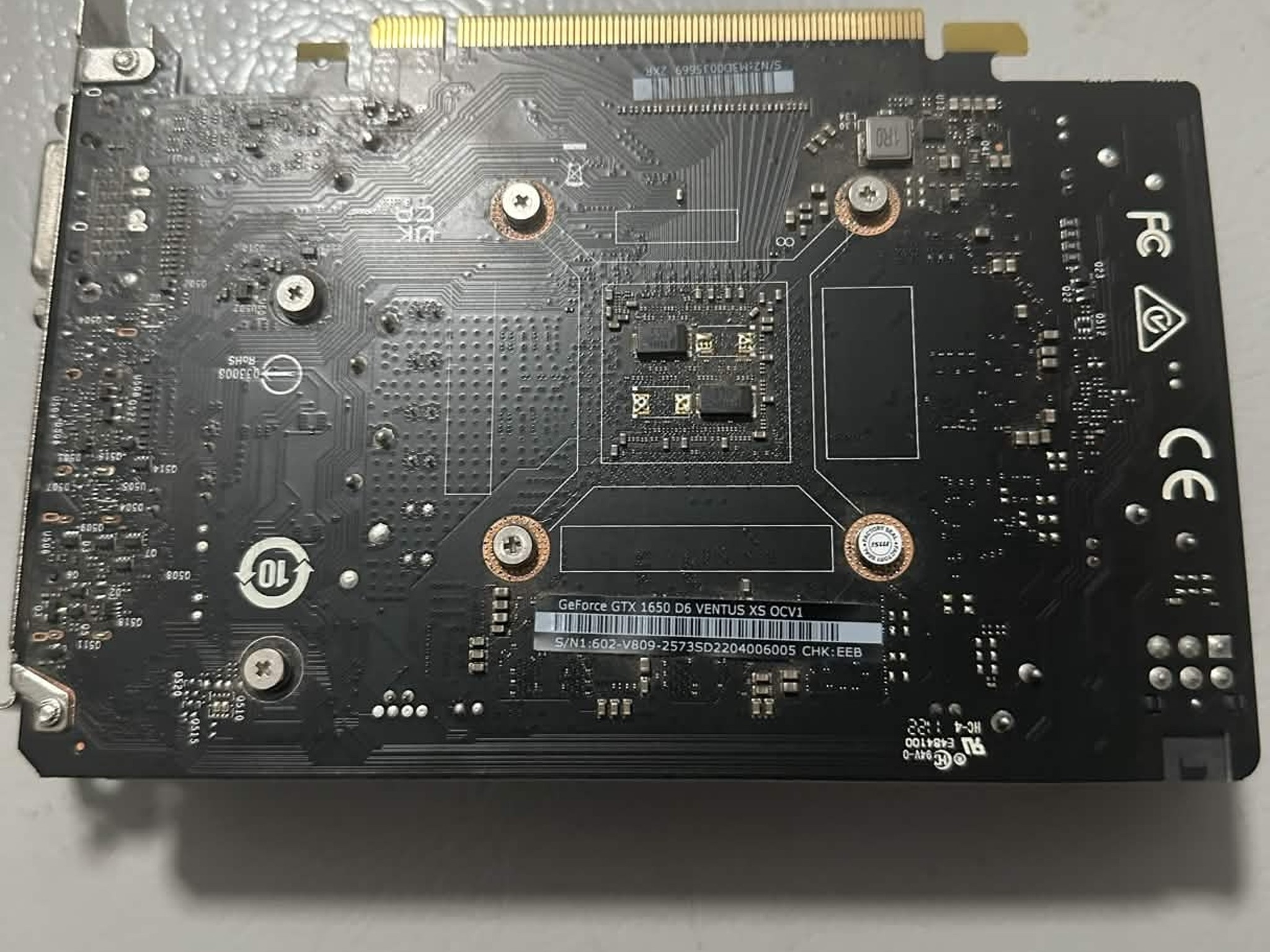 MSI GeForce GTX 1650 VENTUS XS 4G OC