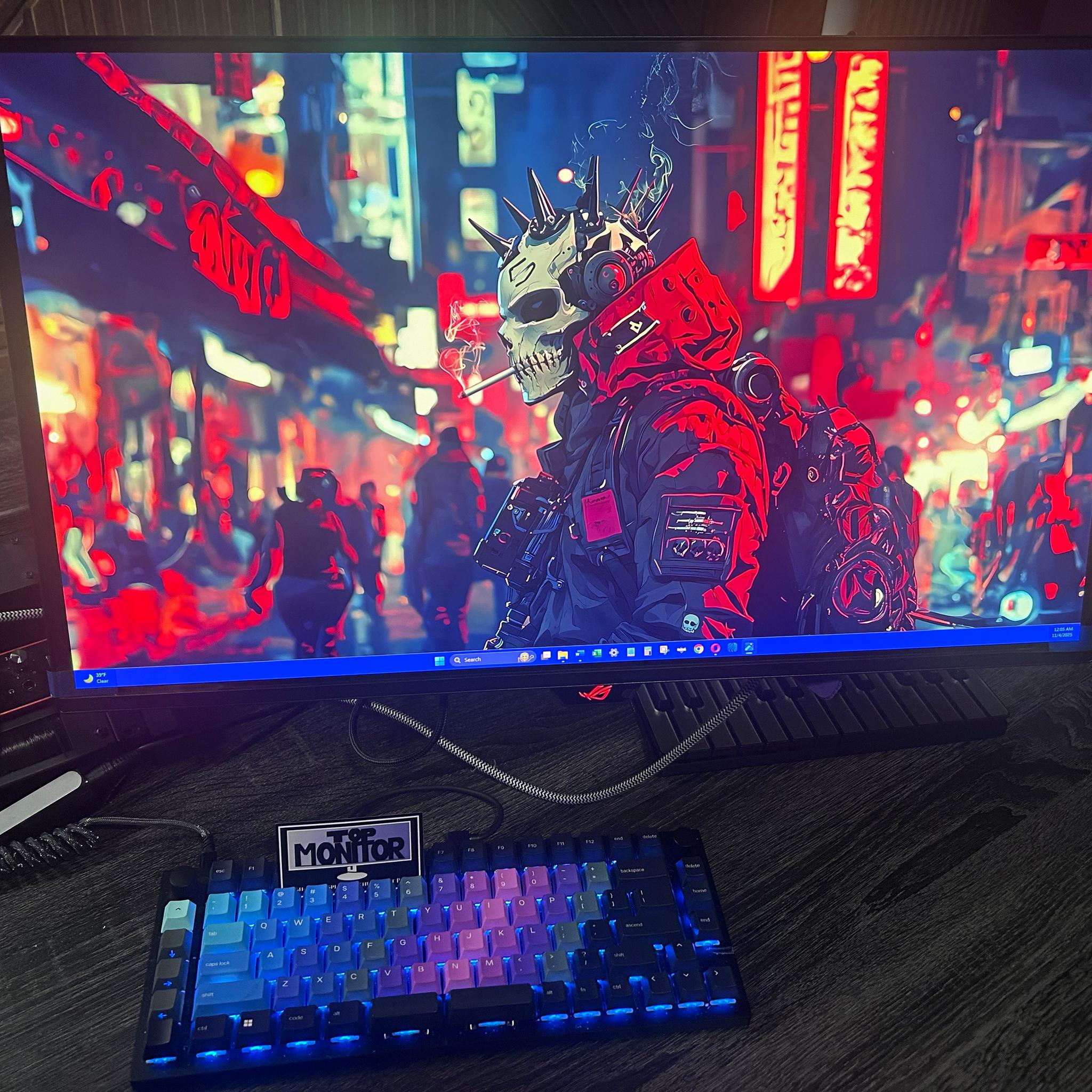 ASUS ROG QD-OLED 27" 4K (3840x2160) 240Hz Gaming Monitor PG27UCDM (Screen Protector Still Attached!)