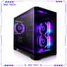 Black Tempered Glass ARGB Fish Tank MATX PC Case