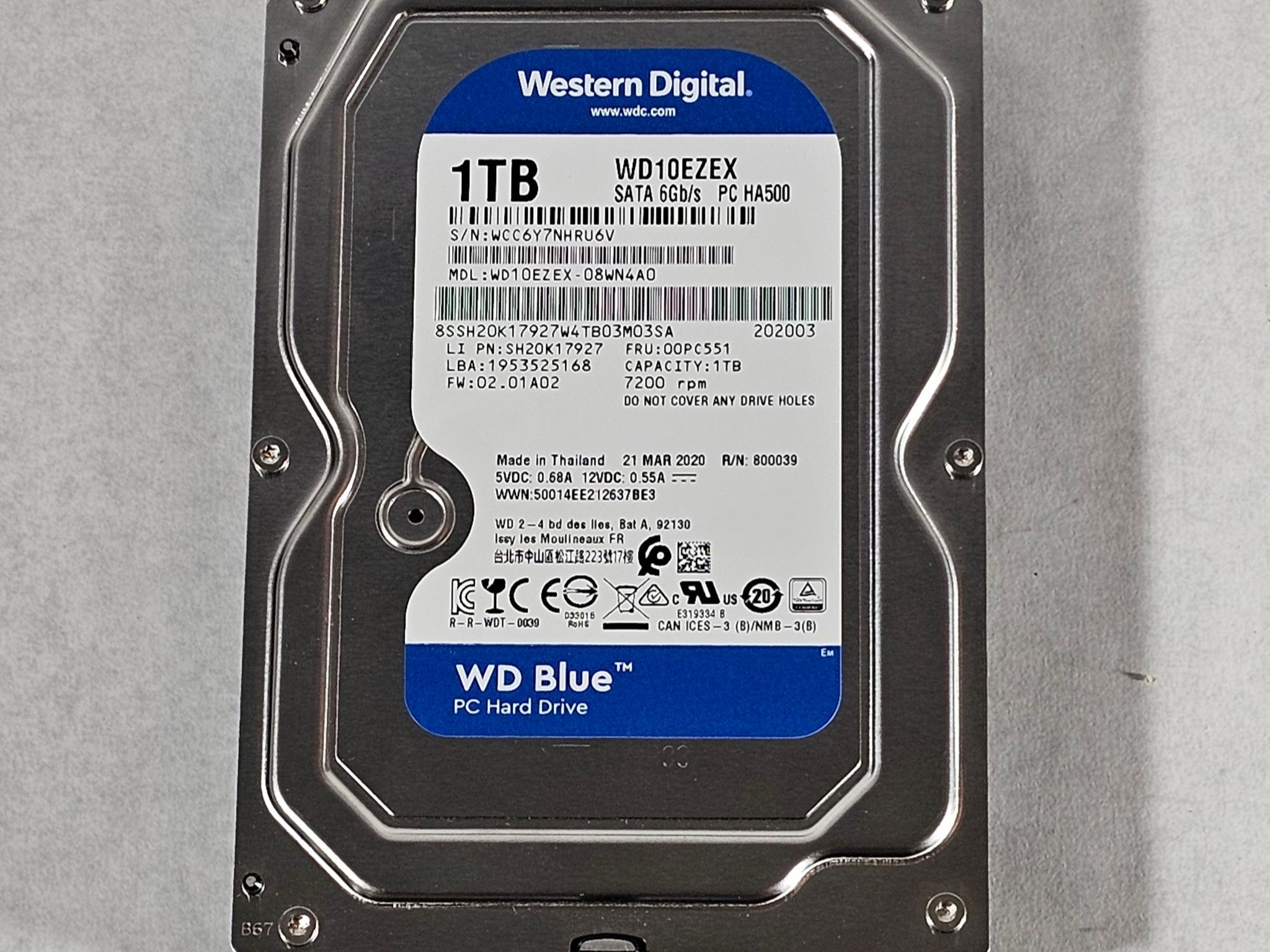 1TB 3.5" HDD Hard Drive WD BLUE WD10EZEX