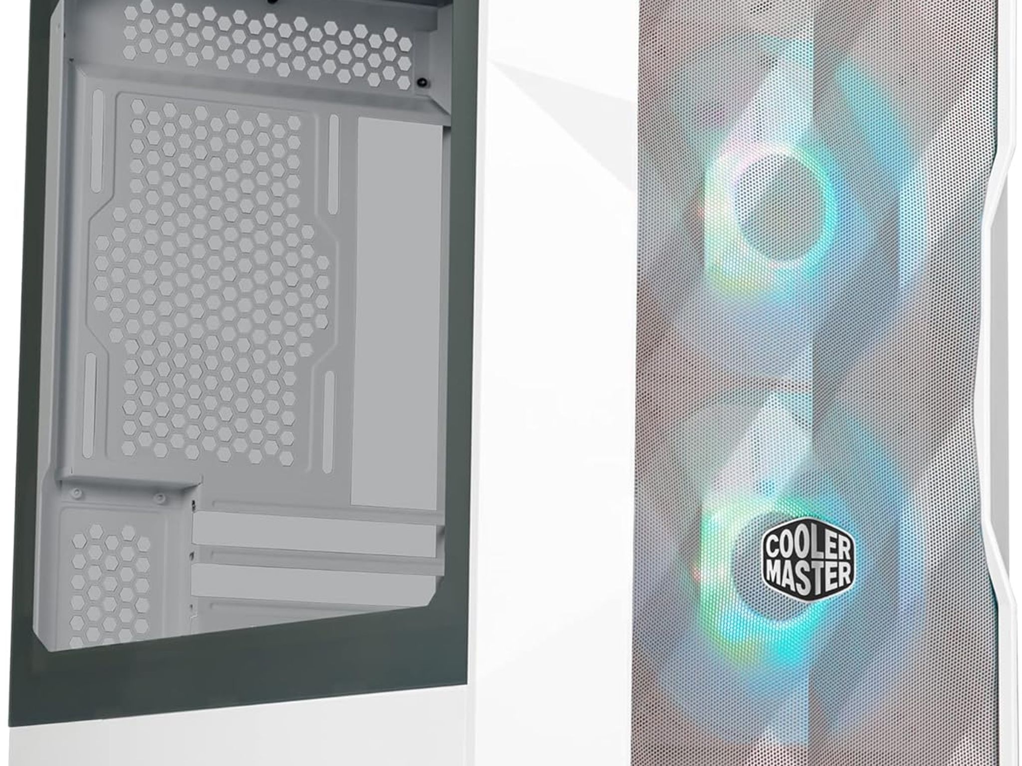 Cooler Master TD300 Mesh White Micro-ATX Tower Computer Case