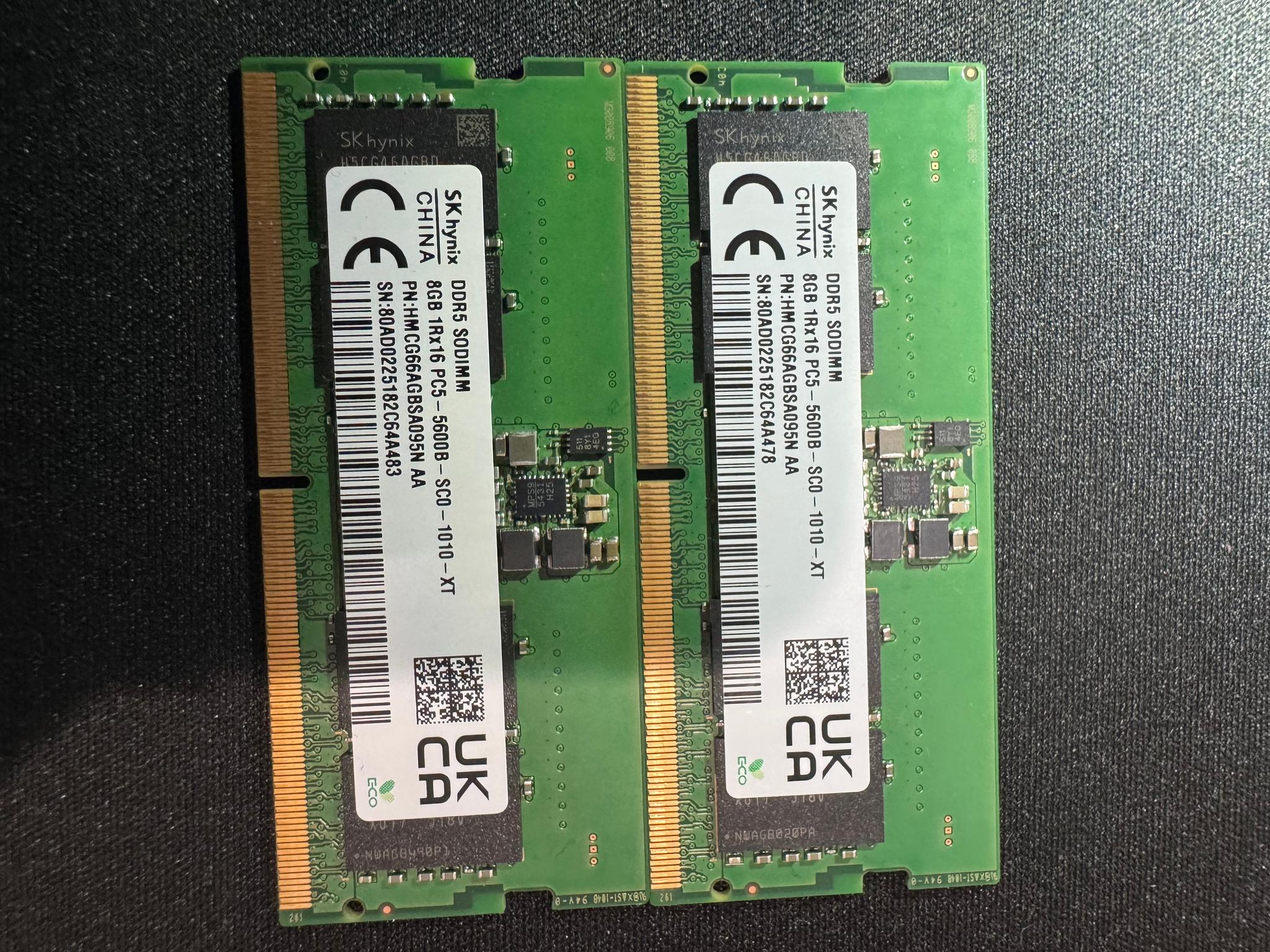 SK hynix 16GB (2x8GB) DDR5 SODIMM 5600MHz Laptop RAM