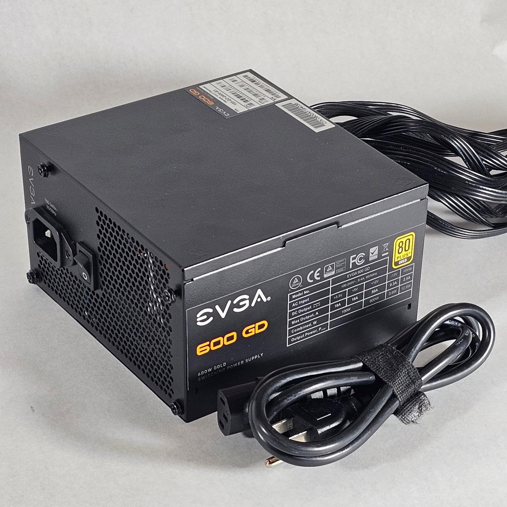 600 Watt PSU EVGA 600 GD 80+ Gold ATX Power Supply