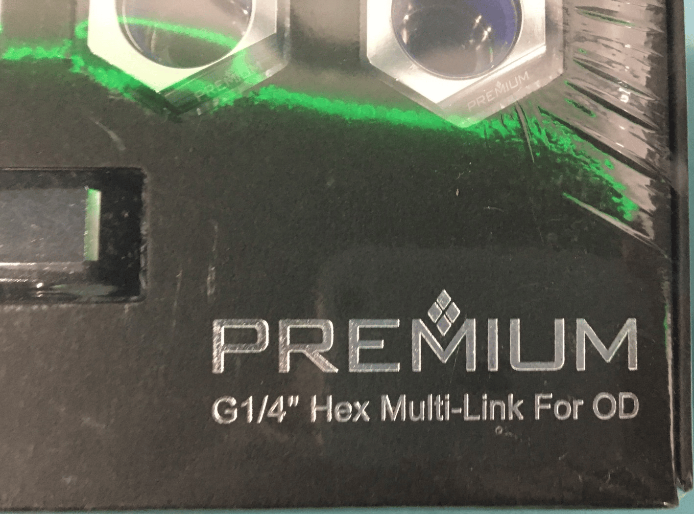 Bitspower G1/4 Hex Multi-Link for 14mm OD Hard Tube - Black 6-Pack