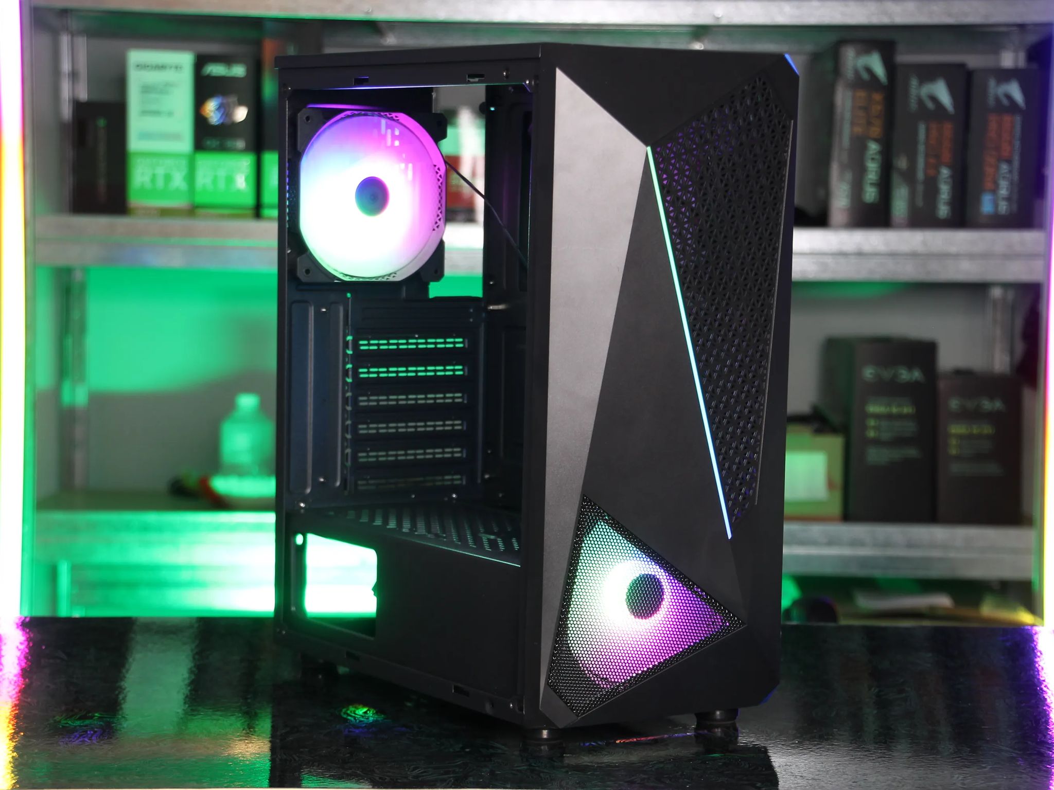MOROVOL 704 ATX RGB PC Case (Black)