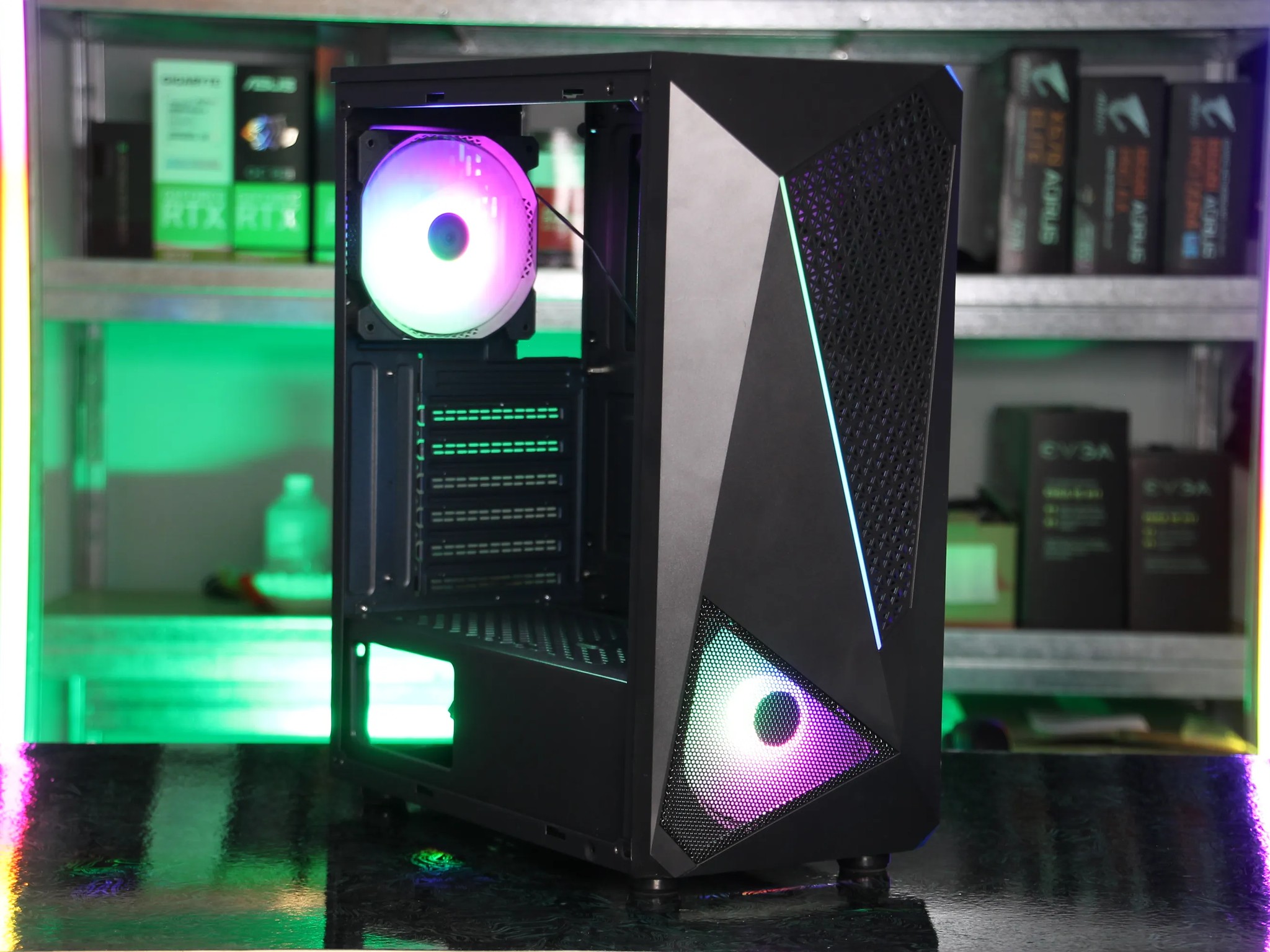 MOROVOL 704 ATX RGB PC Case (Black)