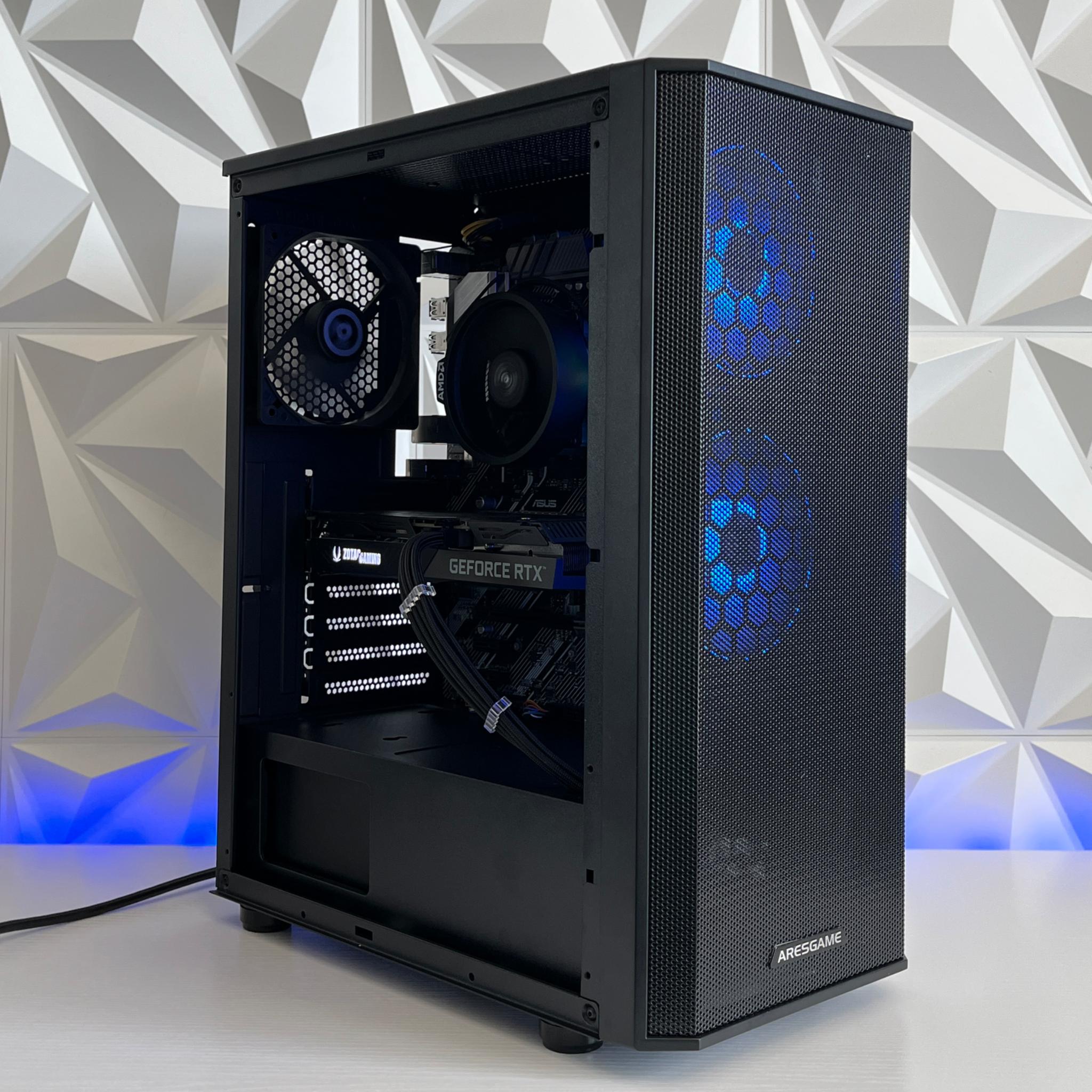 RTX 3060 Ti 8GB, Ryzen 5 3600X, 16GB RAM | Black RGB Gaming Computer/PC