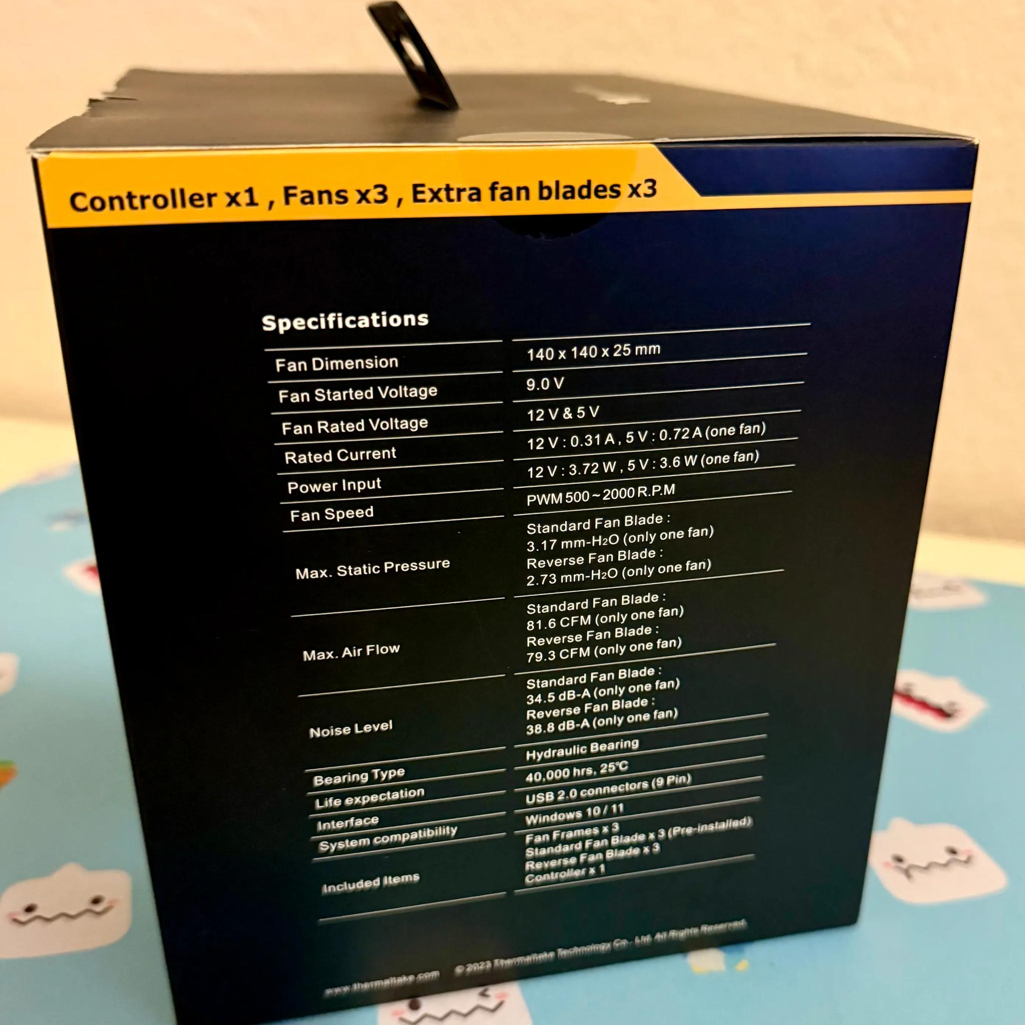 BNIB SWAFAN EX 14 RGB PC Cooling Thermaltake Fan, 3 Fans