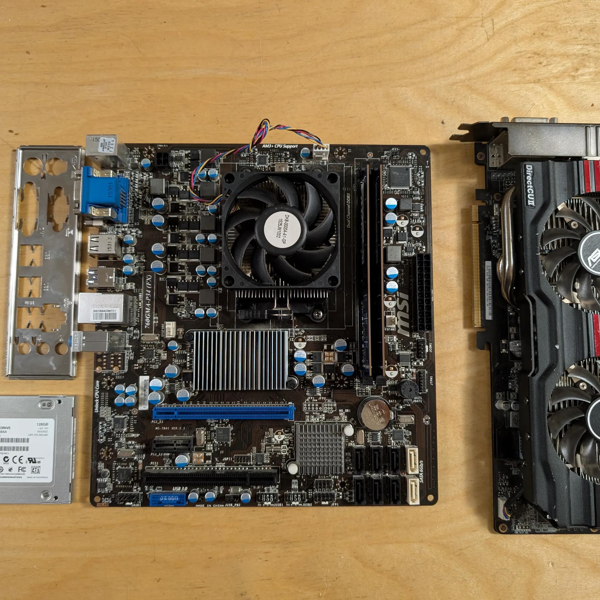 AMD FX 6300 + MSI 760 matx + 16gb DDR3 + GTX 770 2gb + 128gb SSD
