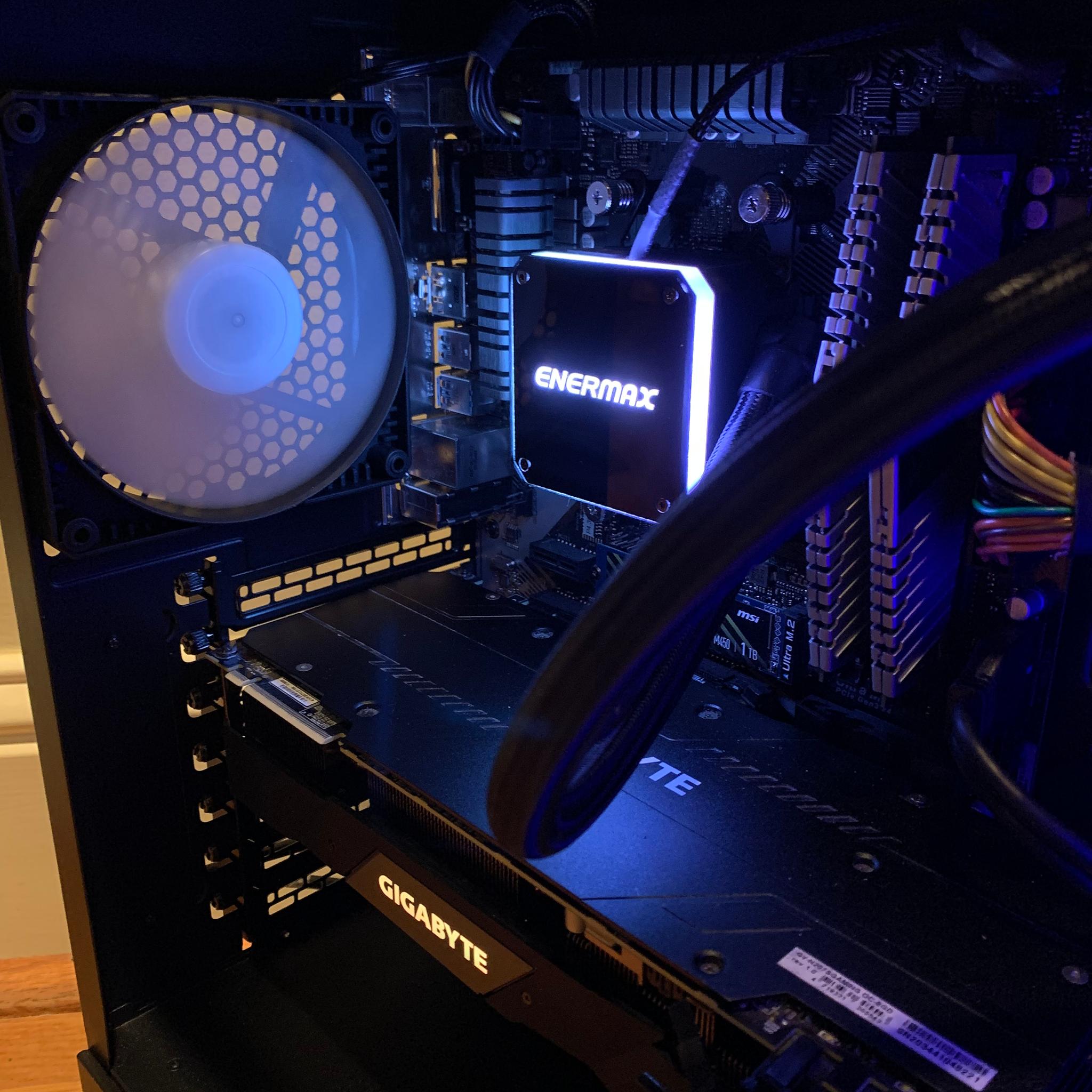 5600X RTX 2070 SUPER WATERCOOLED 4K GAMING/STREAMING/EDITING PC 1000GB STORAGE 32GB RAM WINDOWS 10