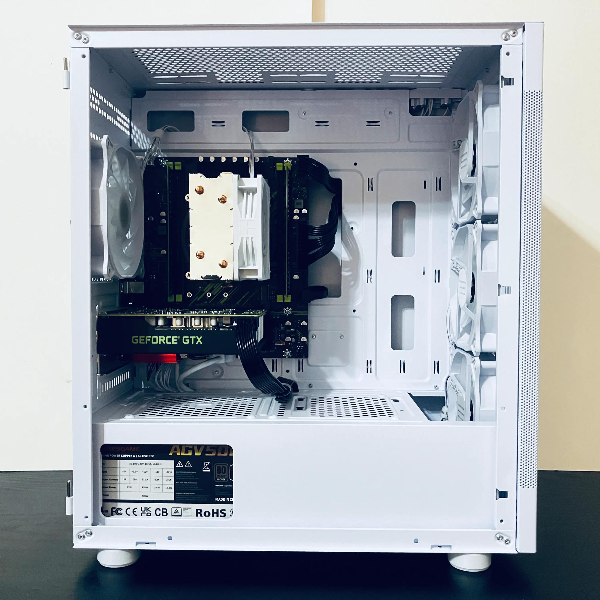 ❄️White Gaming PC wRGB - Intel Xeon 6-cores ● 16GB RAM ● 512GB SSD ● GTX 1660 Ti ● Great Value 1080p