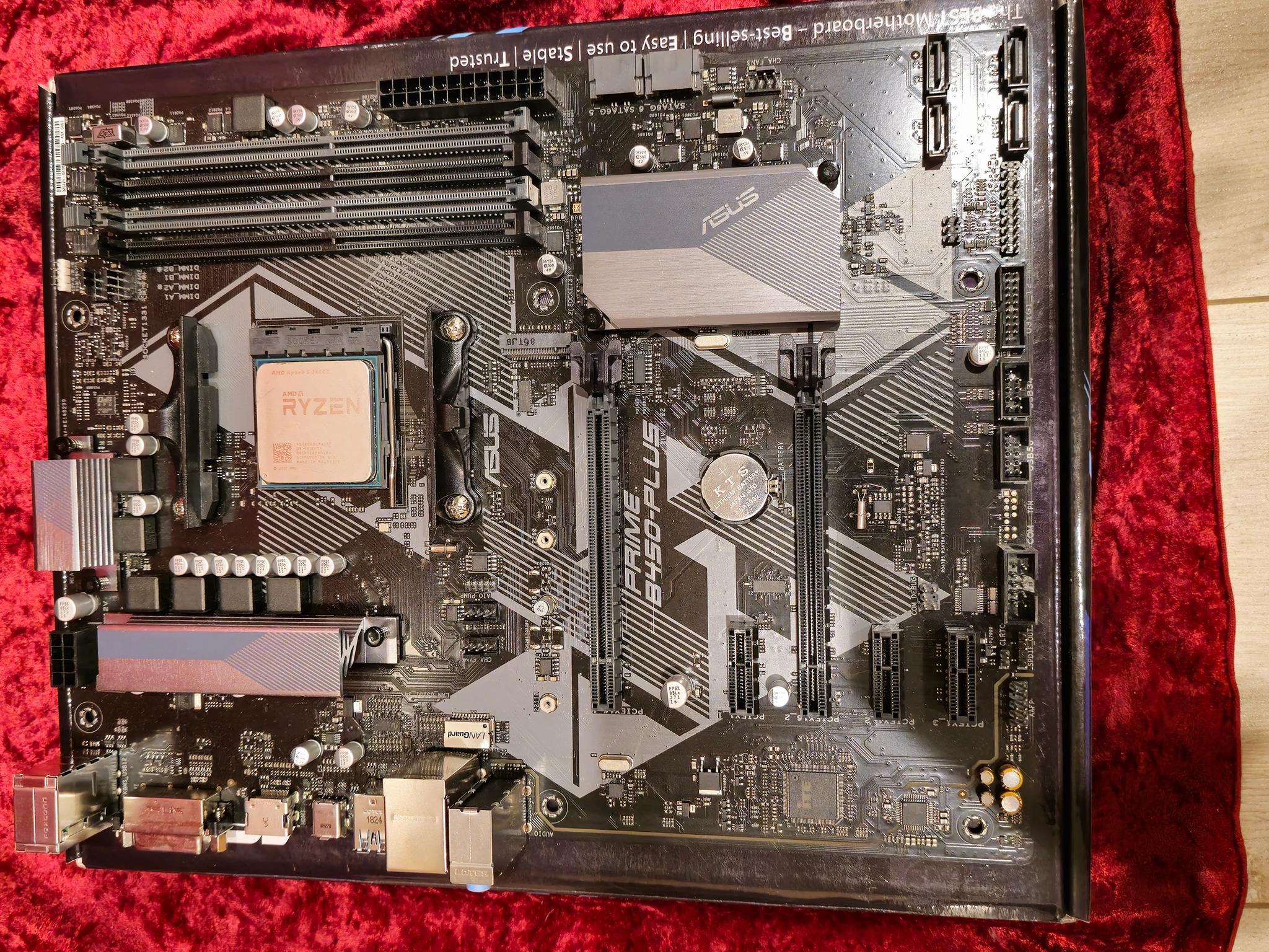 Asus Prime B450-Plus, Ryzen 5 2600x & CorsAir H60