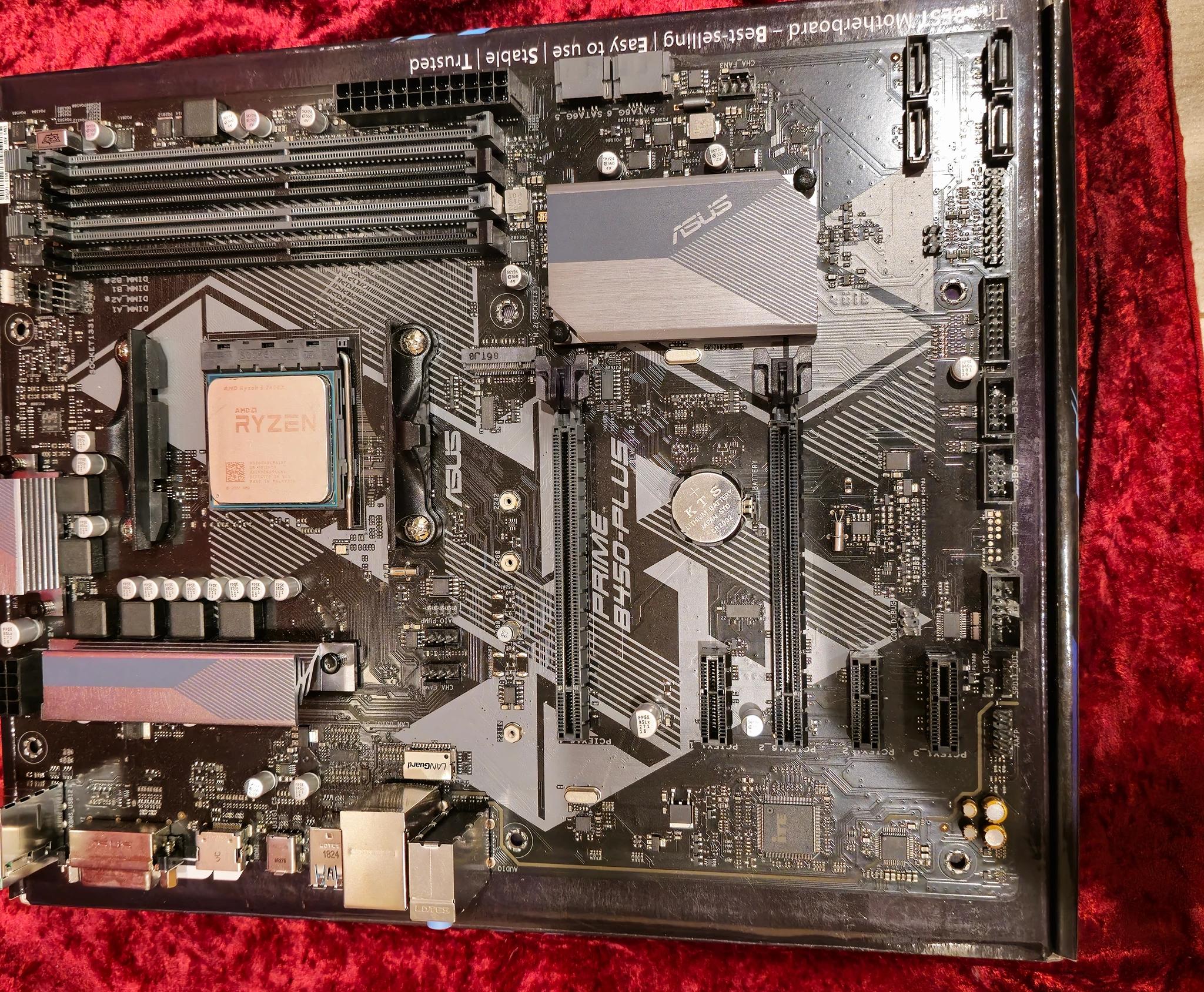 Asus Prime B450-Plus, Ryzen 5 2600x & CorsAir H60