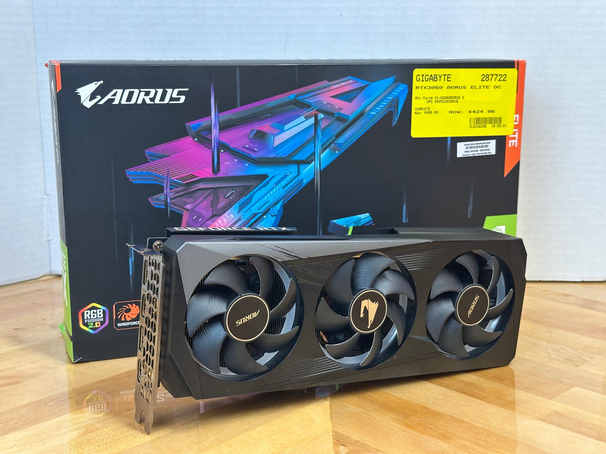 GIGABYTE AORUS ELITE GeForce RTX 3060 12GB - Image 1