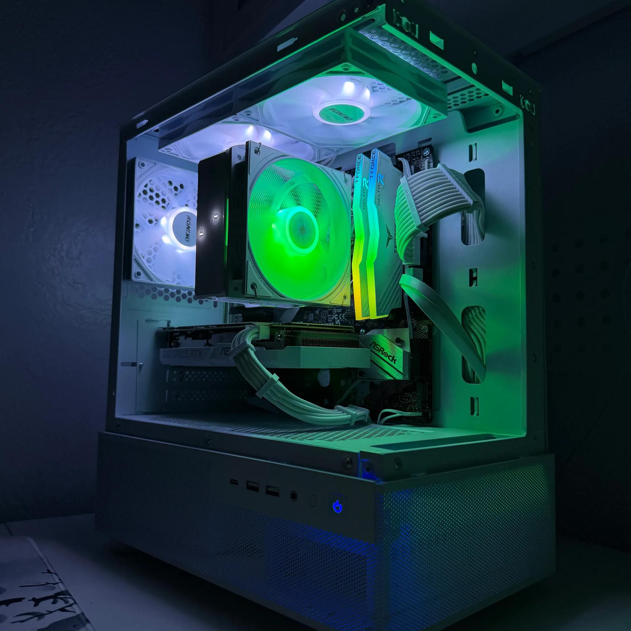 ⚡️ All-White Custom Gaming PC – RTX 3060 + Ryzen 5 5500 | Benchmark-Tested | 1080p & 1440p Ready ⚡️