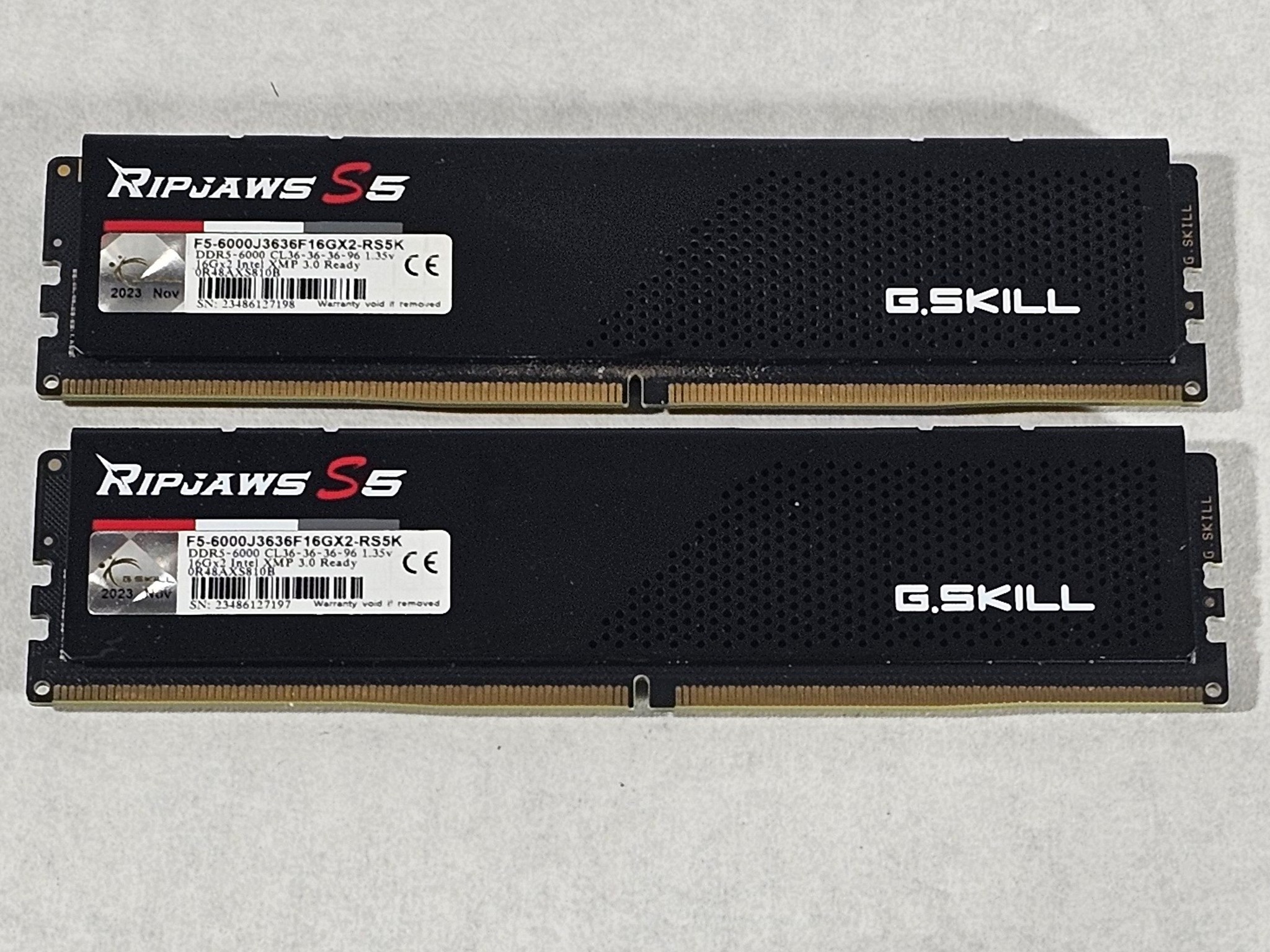 32GB DDR5 (2x16GB) CL36 6000MT/s G.SKILL RIPJAWS S5