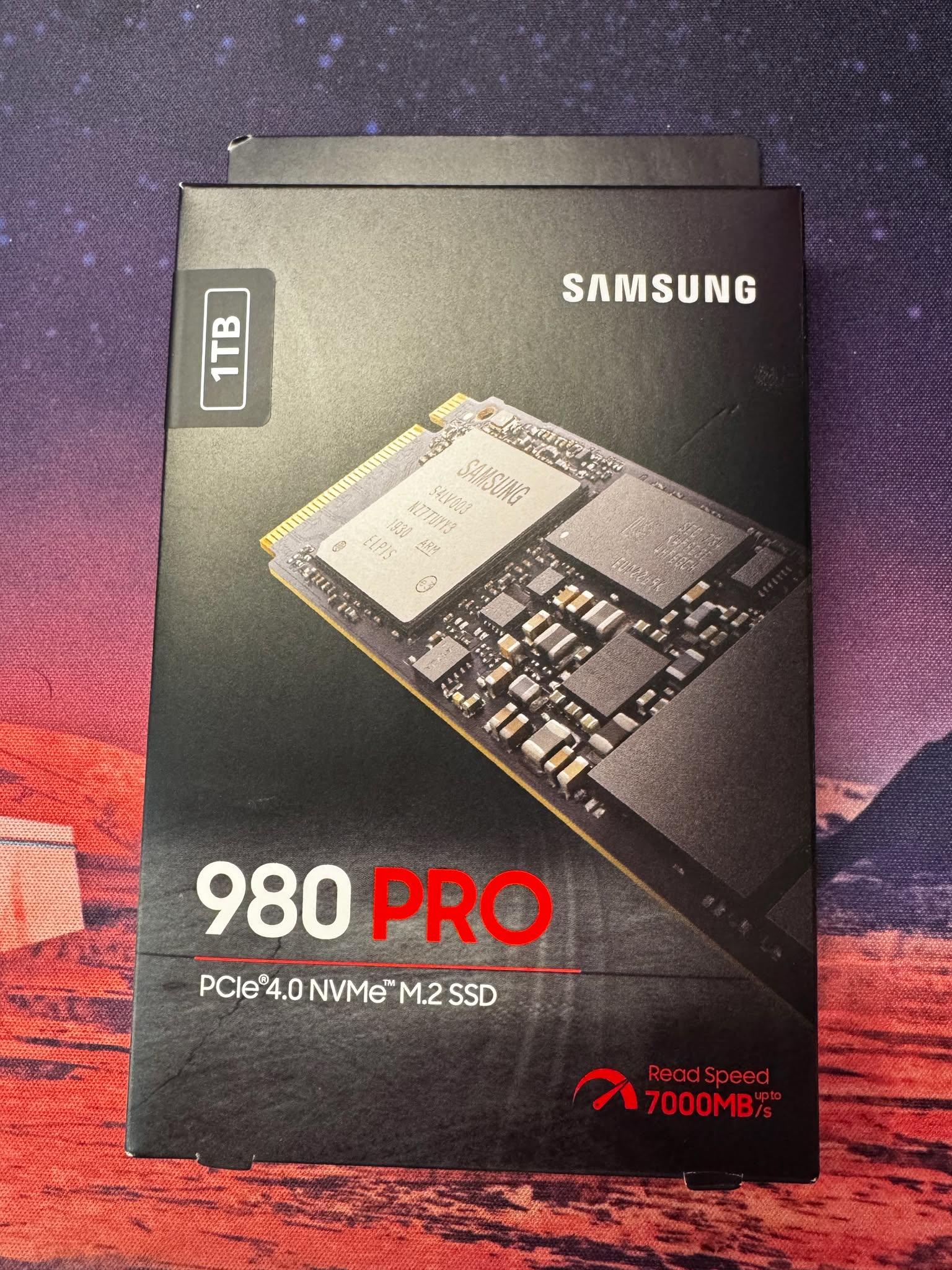 Samsung 980 PRO 1TB PCIe 4.0 NVME M.2 SSD - Good Condition w/ Box