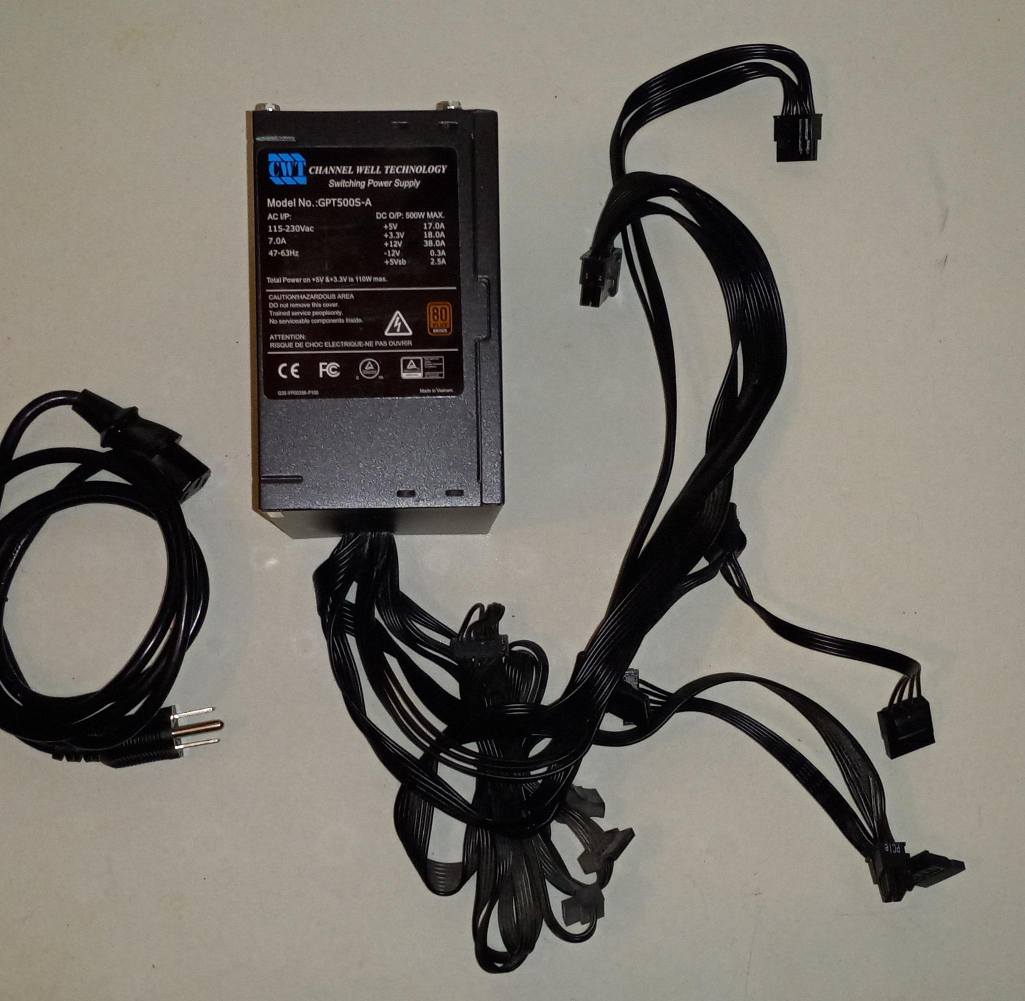 Channel Well Technology 500W 80 Plus Bronze PSU