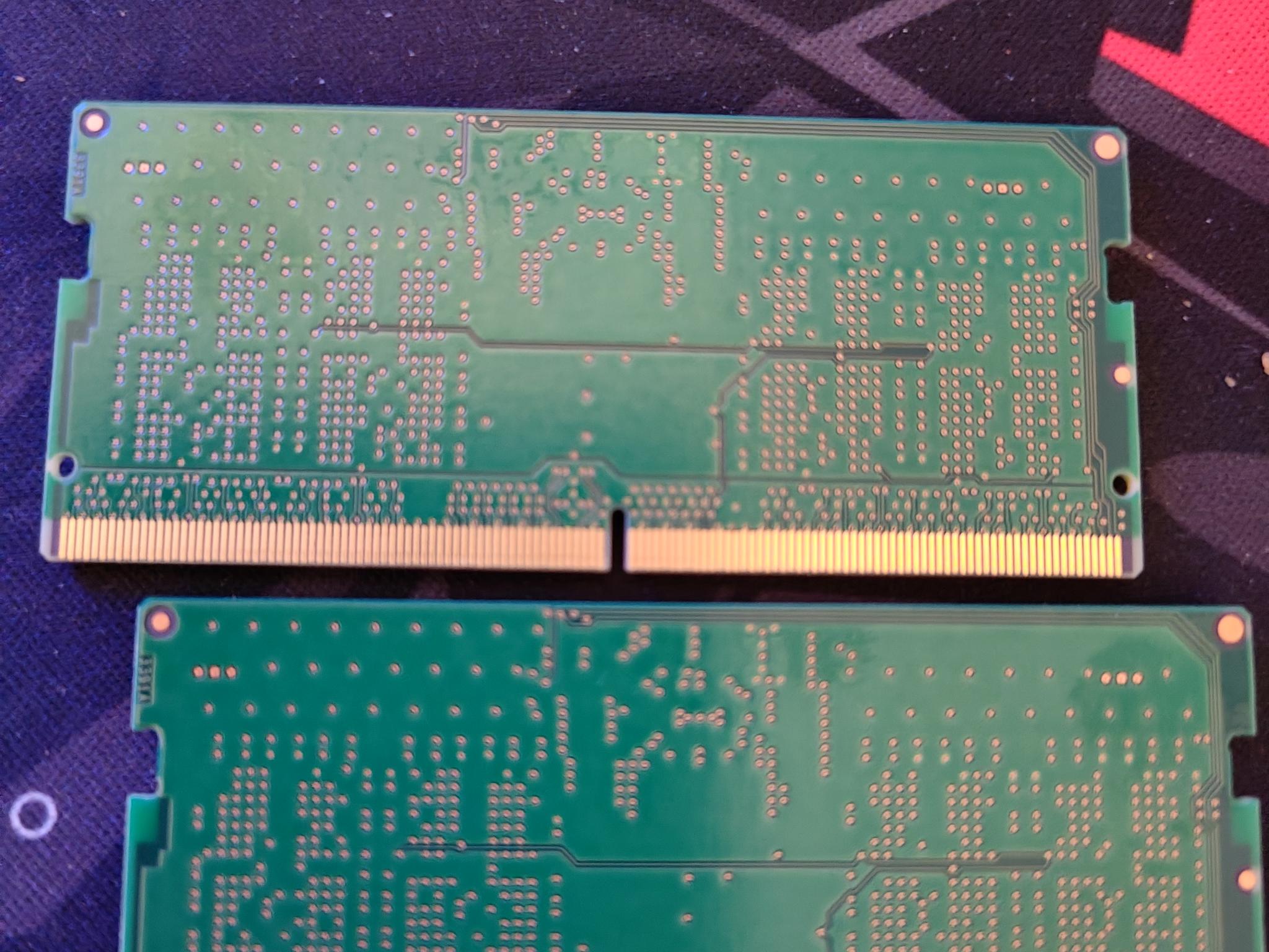 2 sticks of DDR 5 laptop memory