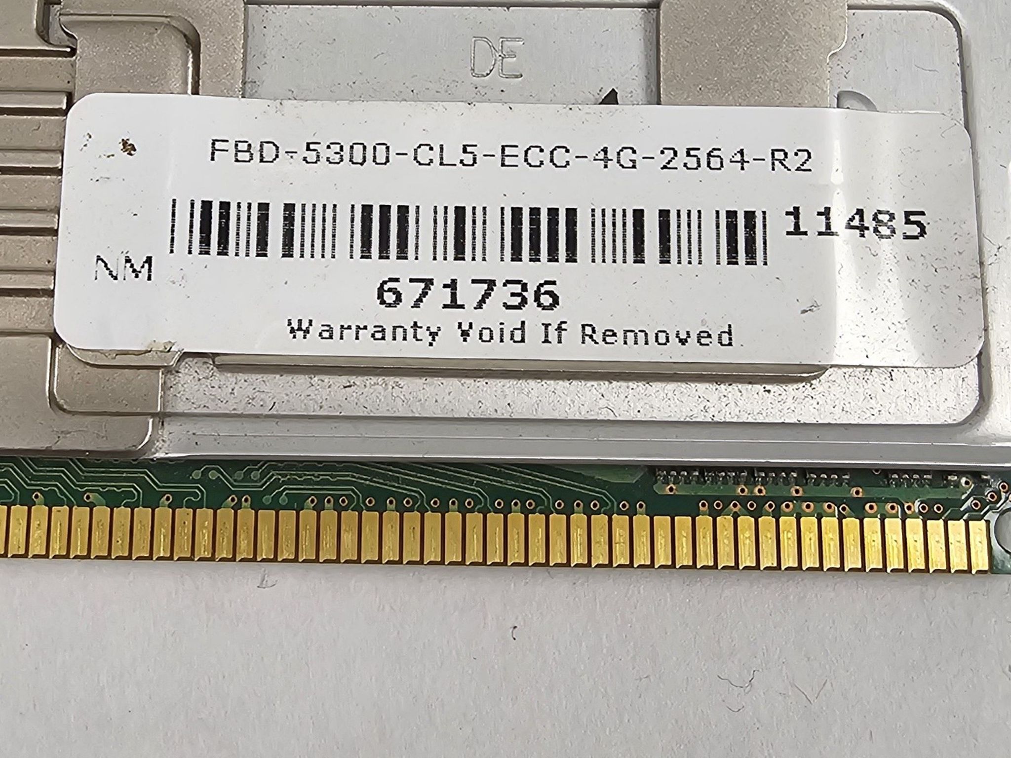 16GB DDR2 (4x4GB) CL5 667MT/s Samsung ECC FB-DIMM