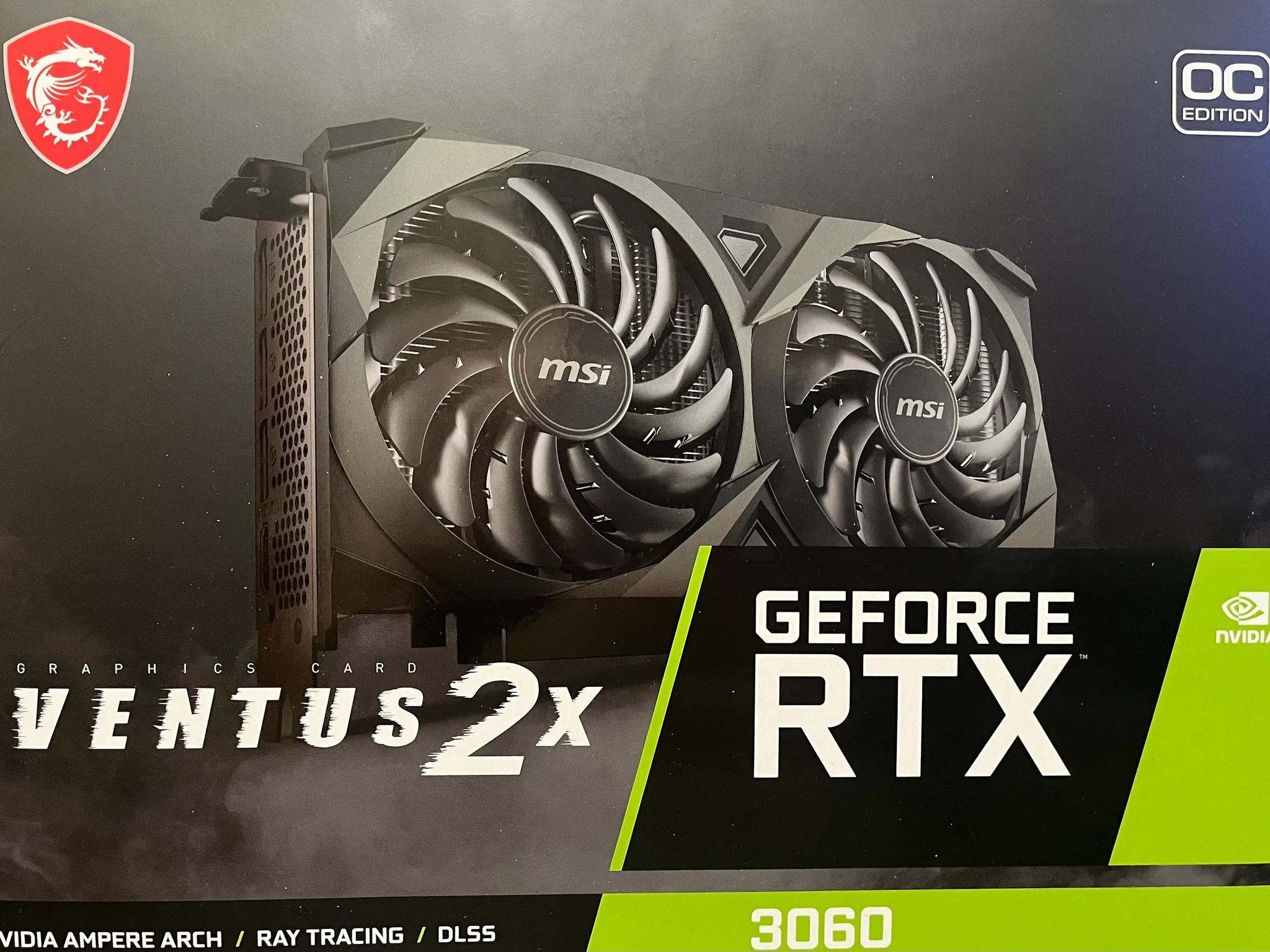 MSI Ventus 2X OC Edition Nvidia 3060 12 GB