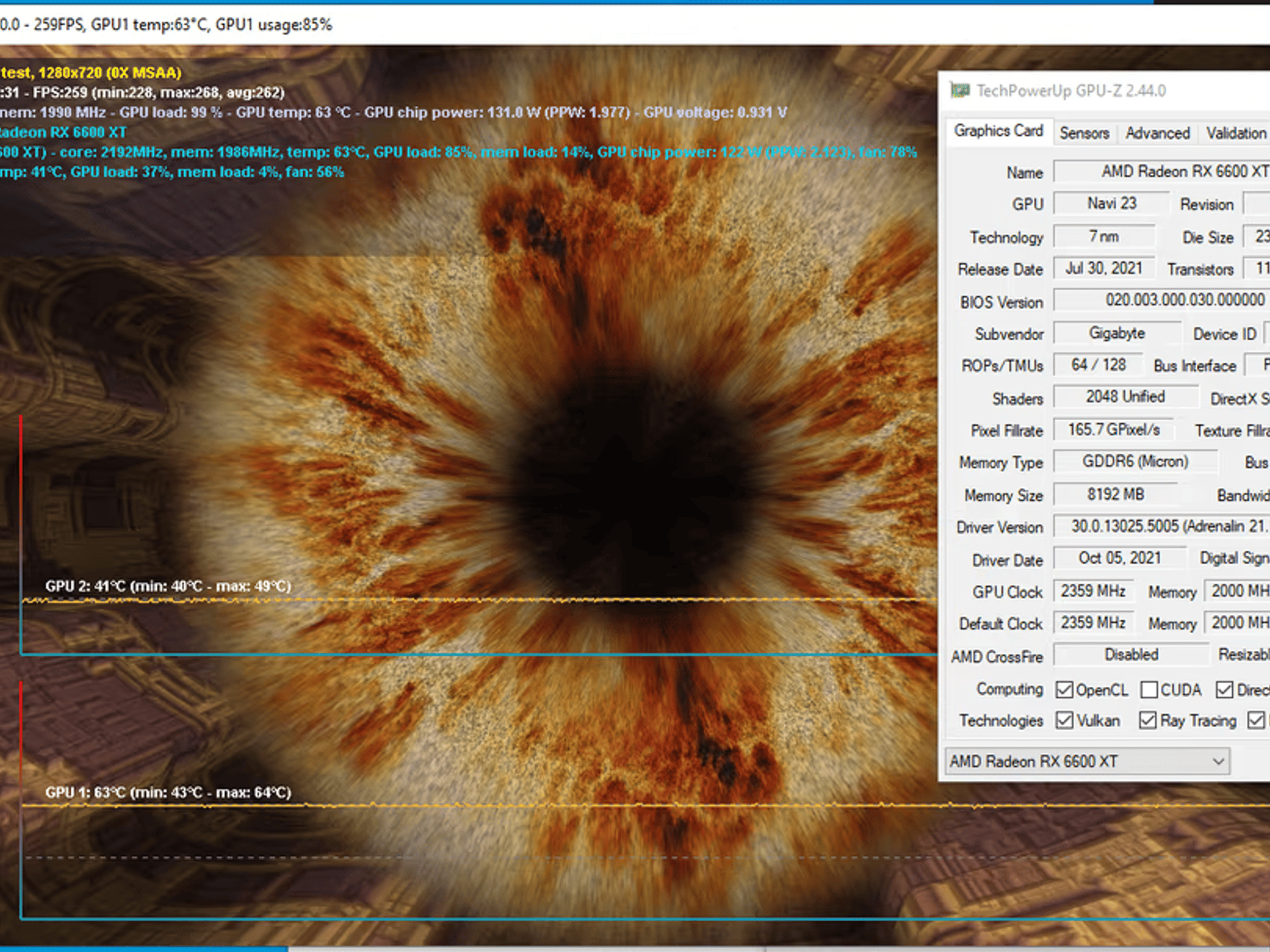 AMD Radeon Gigabyte RX 6600 XT Eagle 8GB Graphics Card